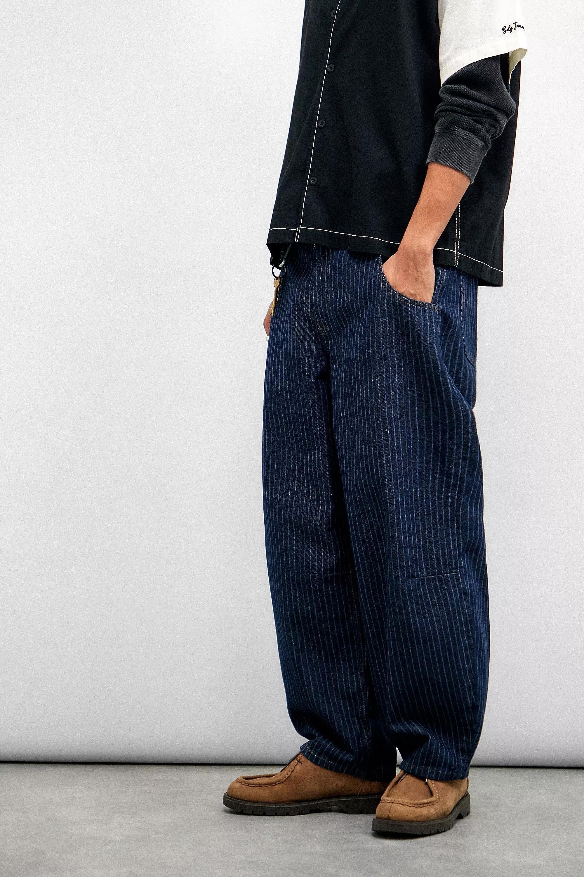 Blue Bdg Stripe Cacoon Fit Jeans, , medium
