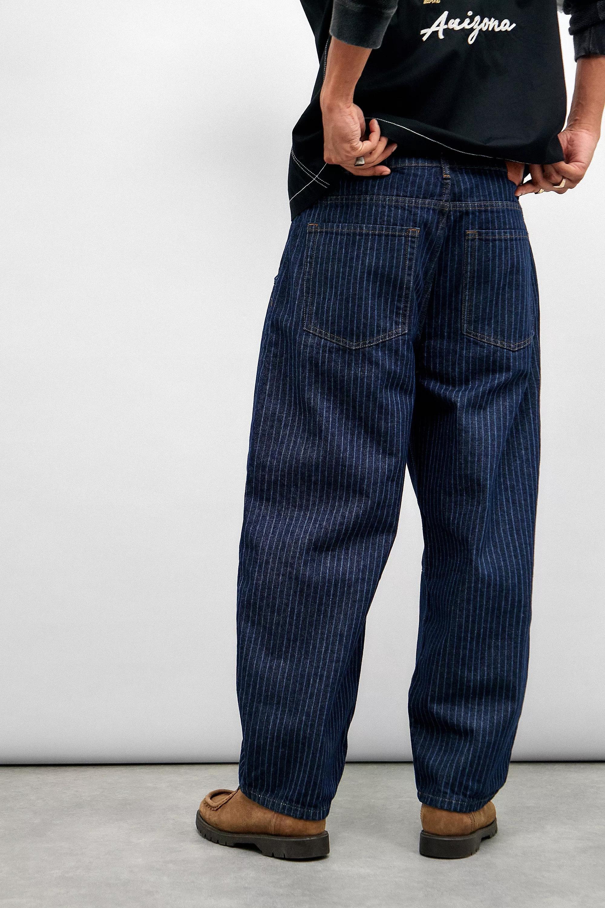 Blue Bdg Stripe Cacoon Fit Jeans, BLUE, medium