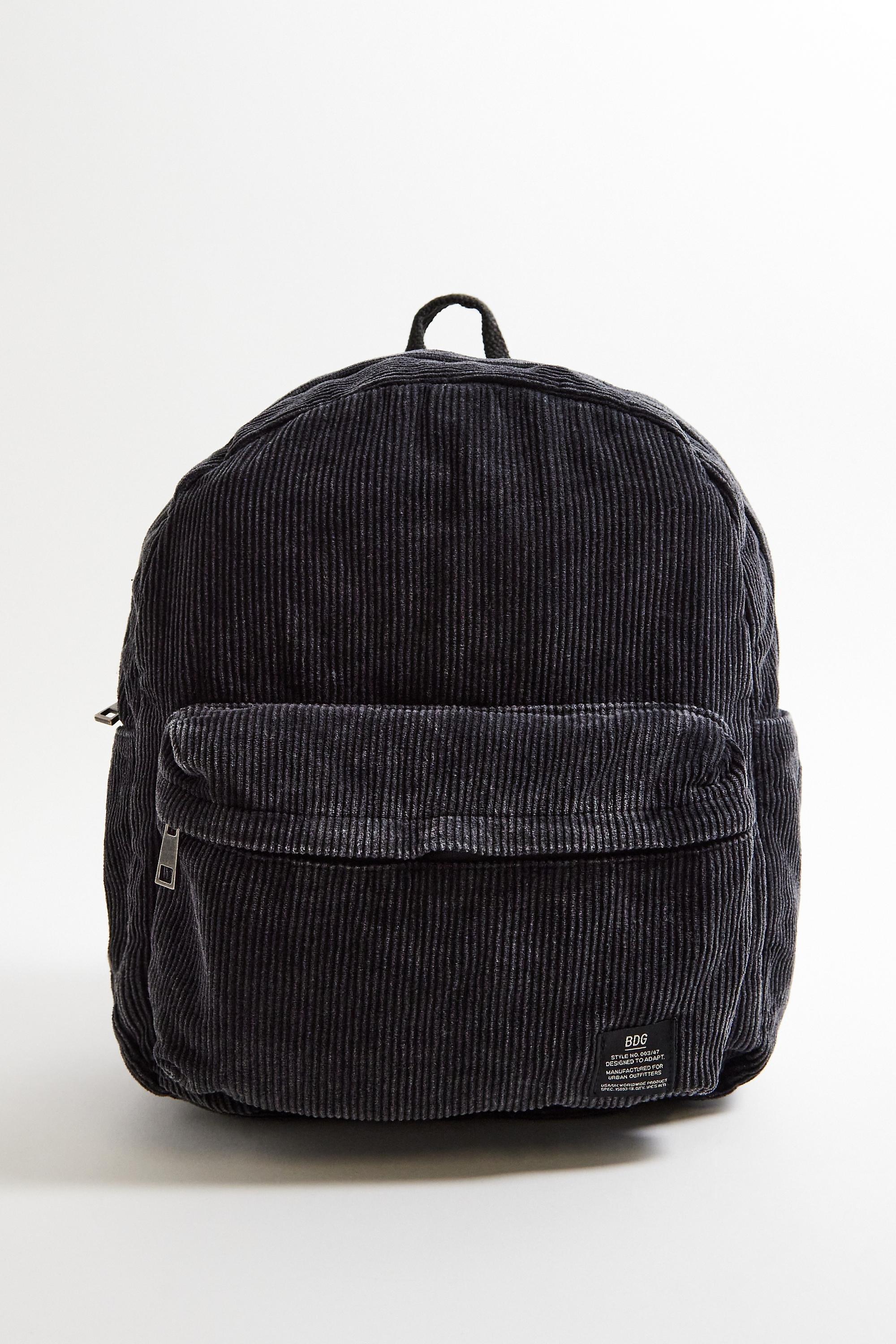 Black Bdg Corduroy Backpack, BLK, large image number 1