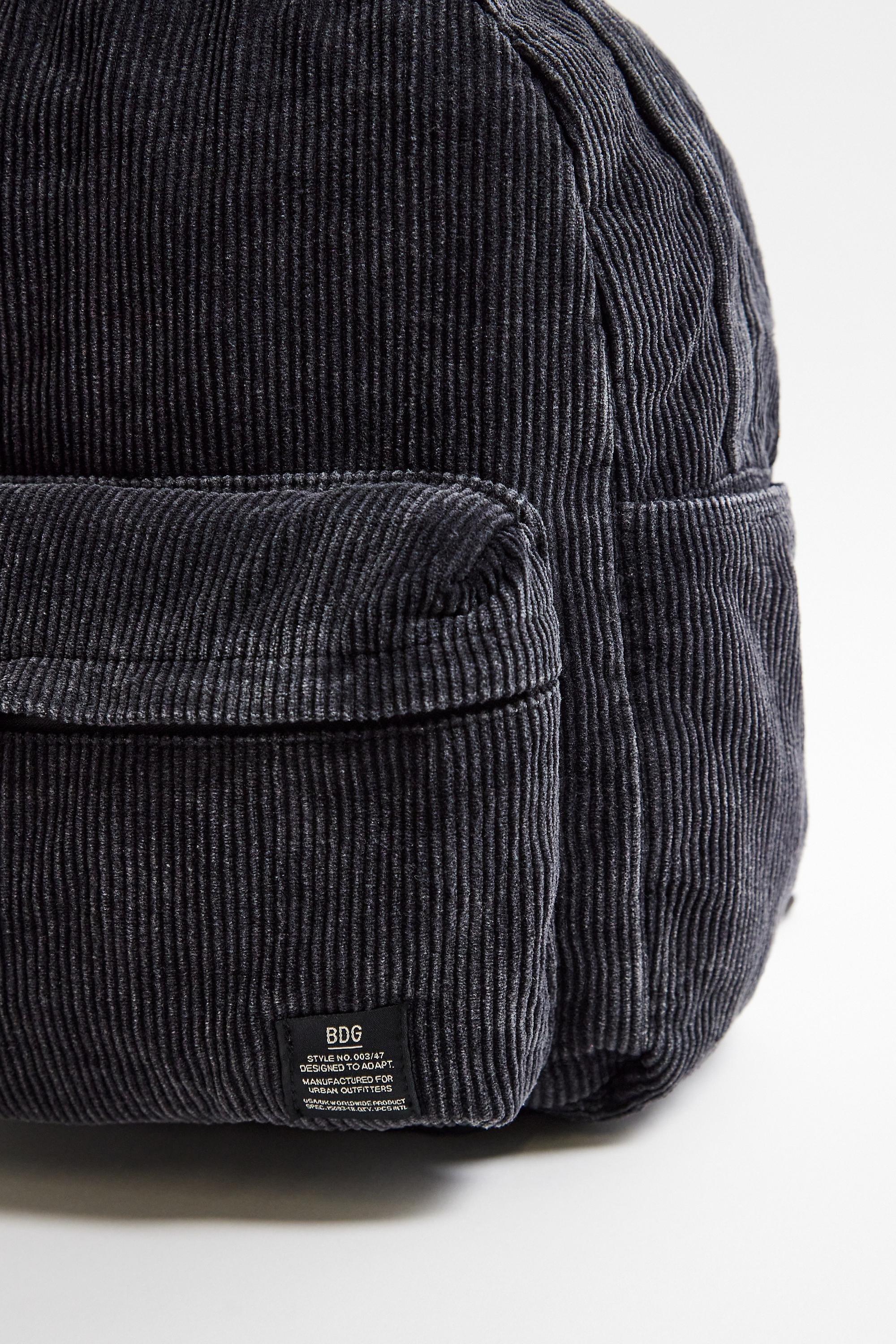 Black Bdg Corduroy Backpack, BLK, large image number 3