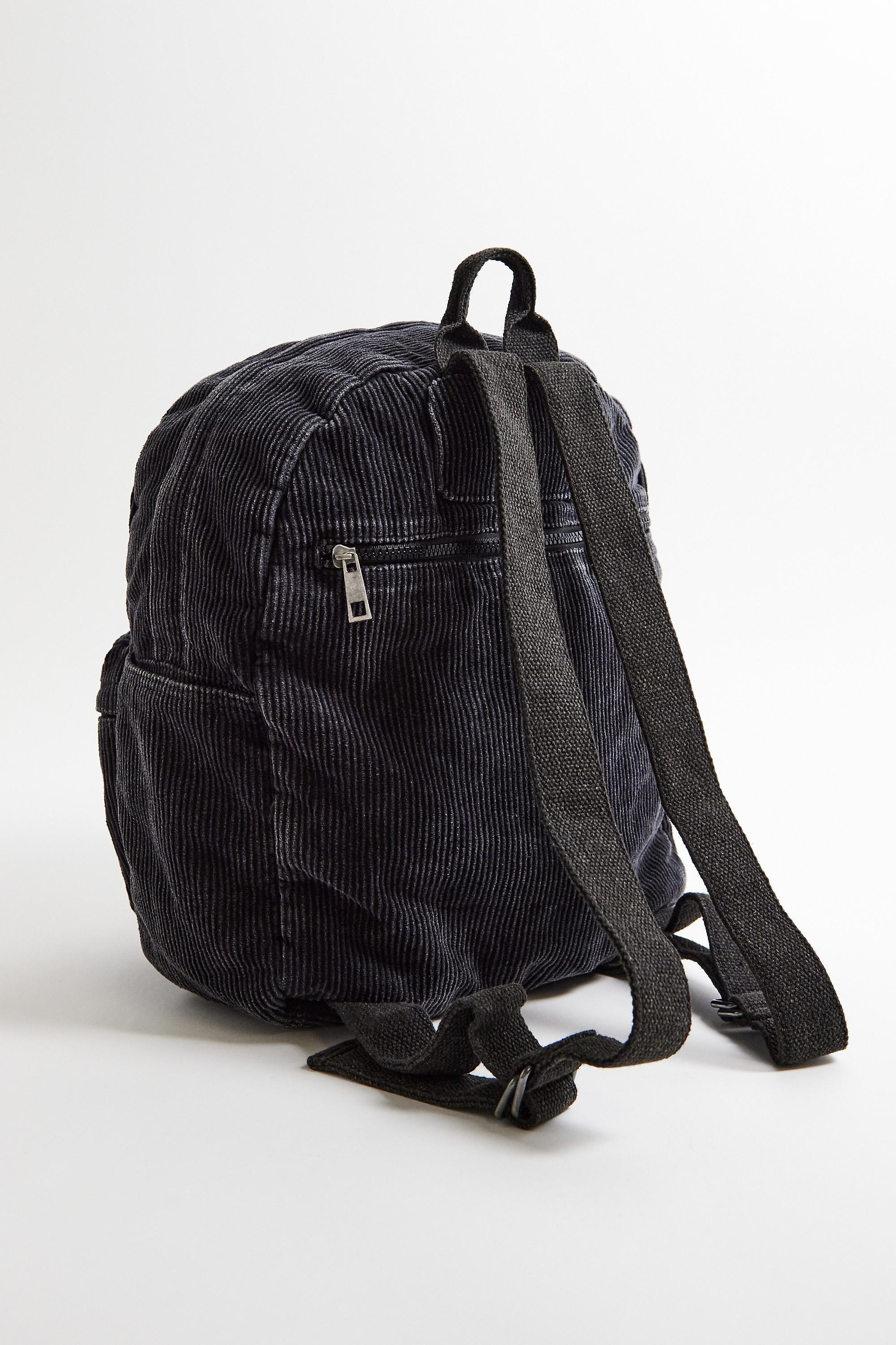 Black Bdg Corduroy Backpack, BLK, large image number 4