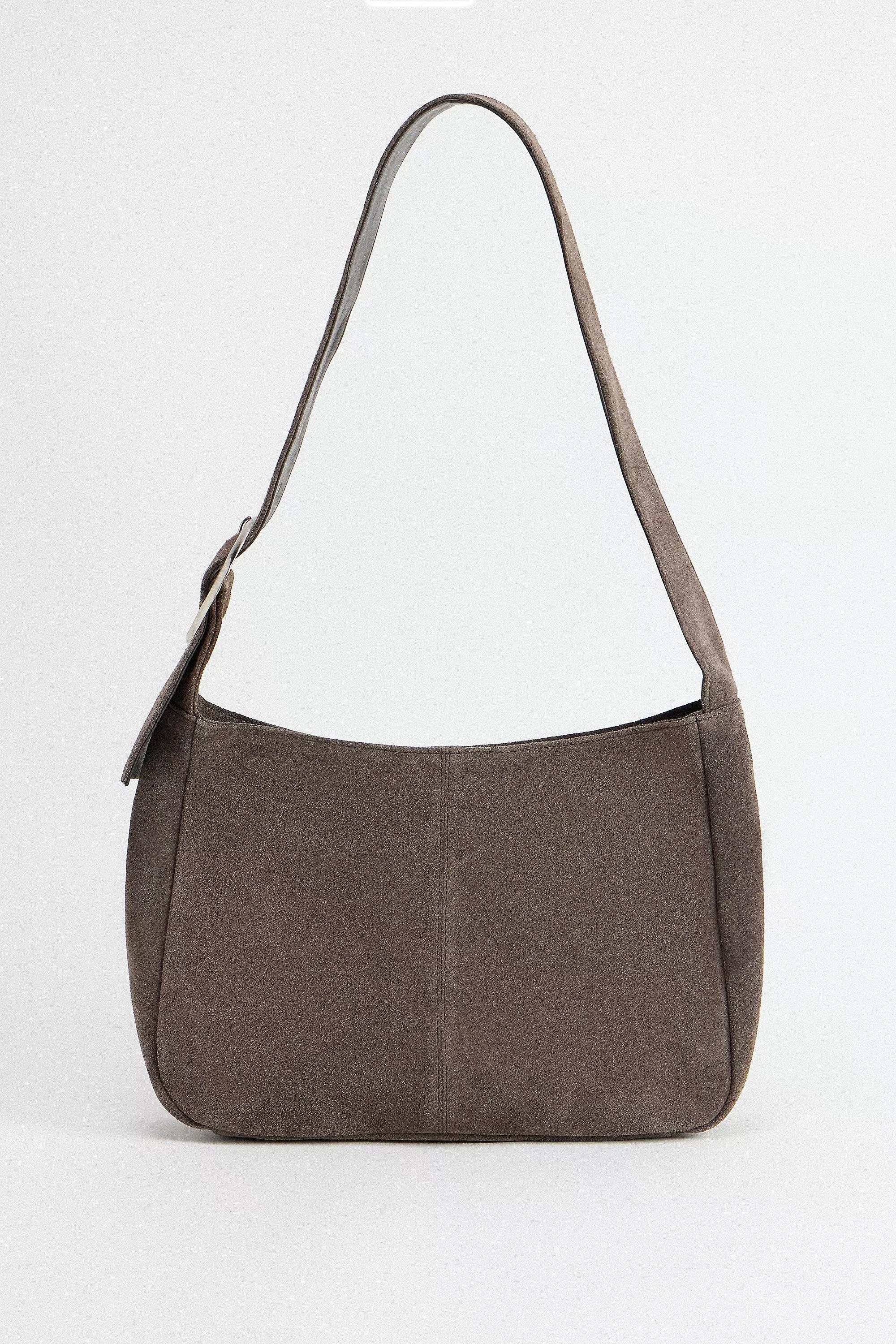 White Uo Square Suede Sling Bag, BRN, large image number 4
