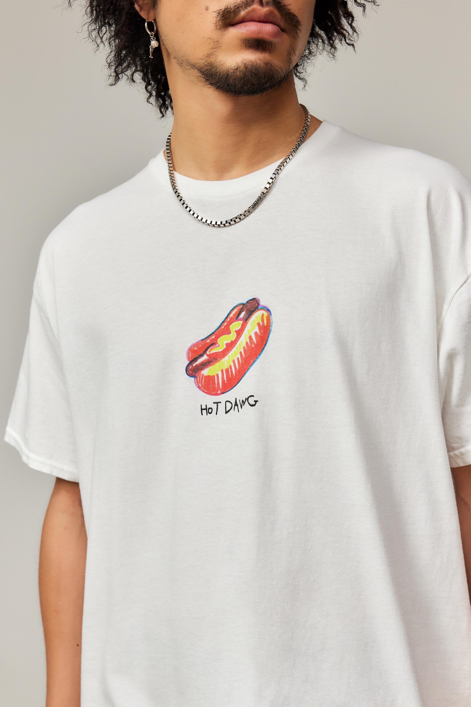 Cream Uo Hot Dawg T-Shirt, , large image number 1