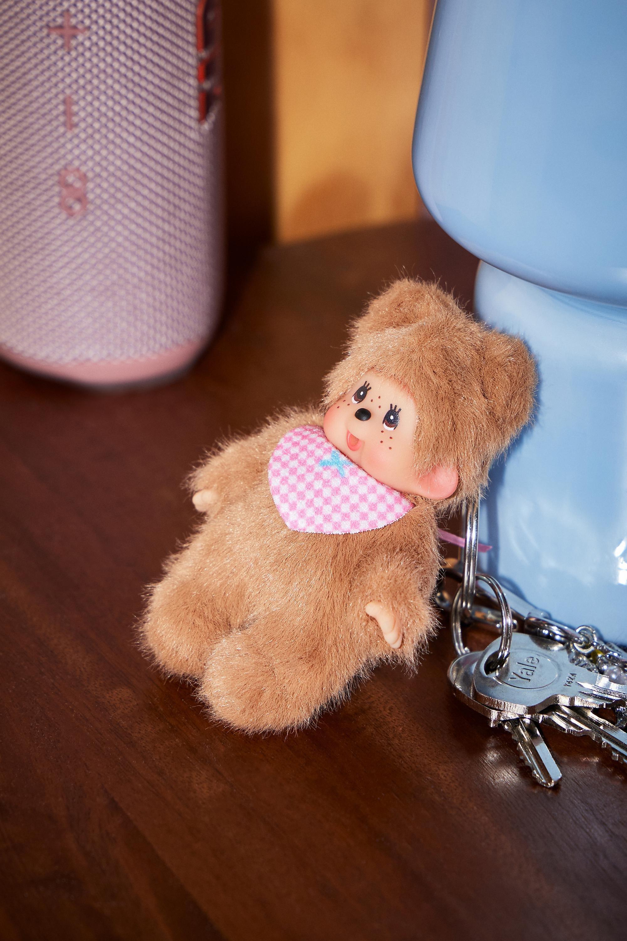 BROWN Monchhichi Bearchichi Keyring, BRN, medium
