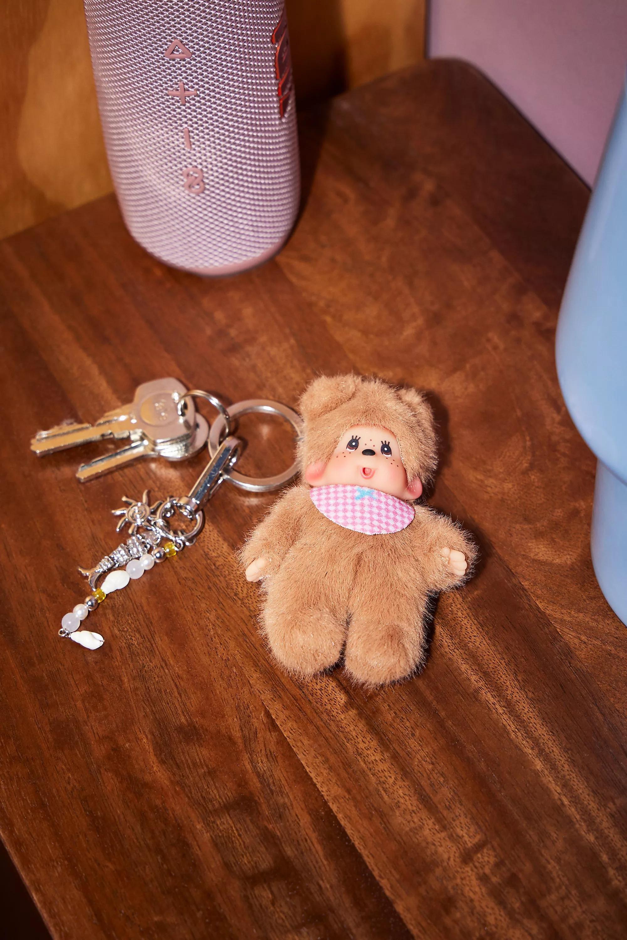 Brown Monchhichi Bear chichi Keyring, BRN, medium