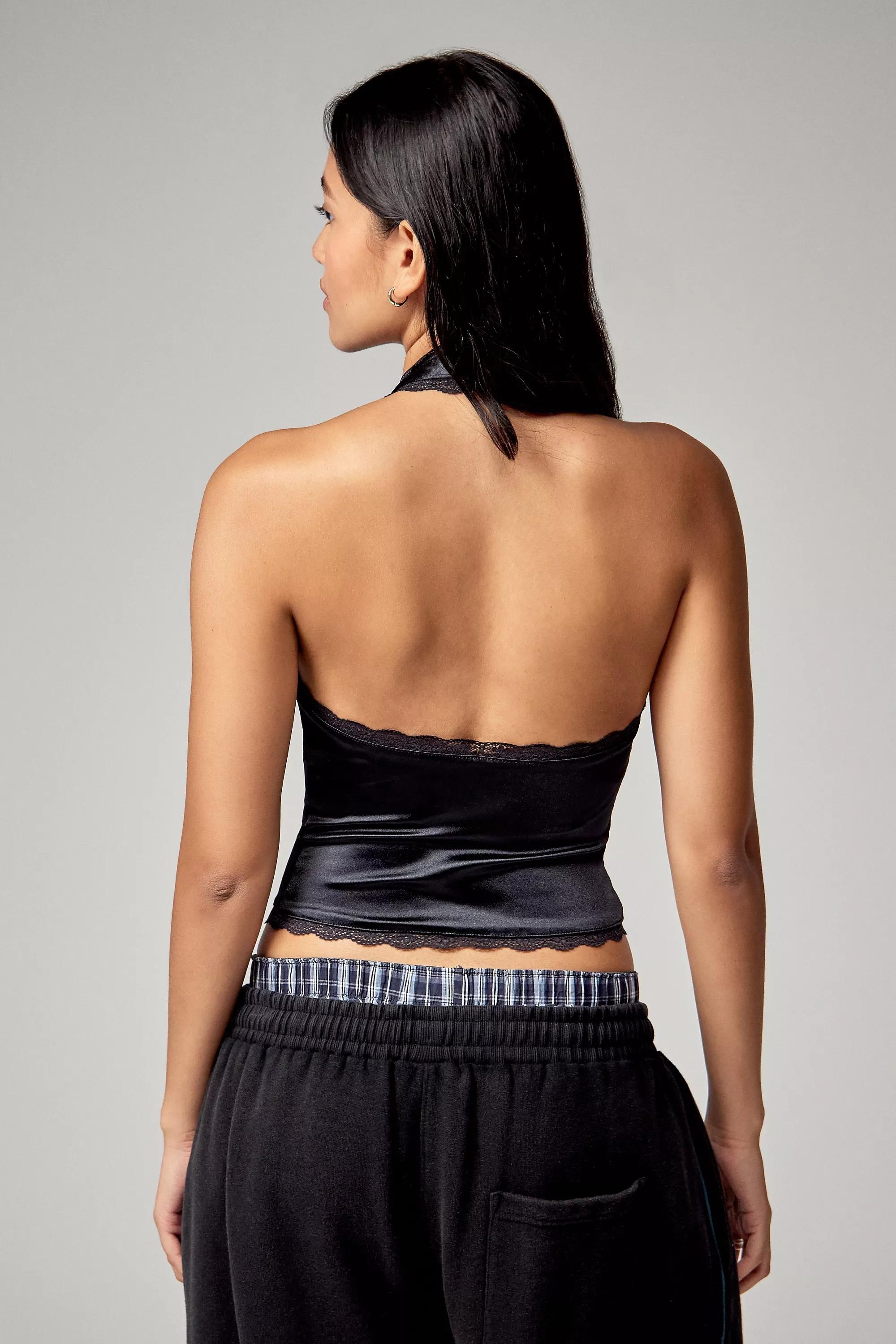 Black Kimchi Blue Halter Neck Top, , large image number 3