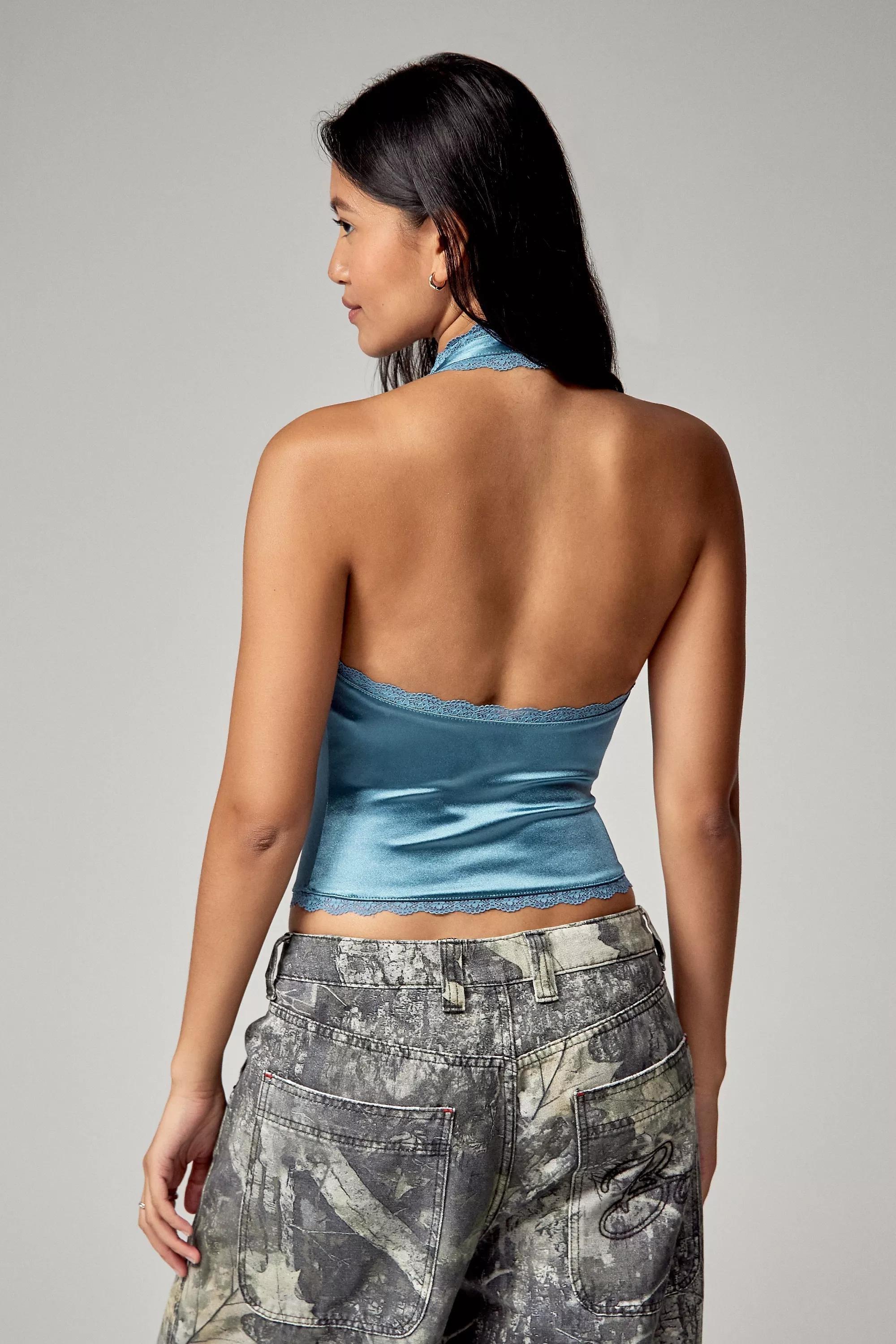 Blue Kimchi Blue Farrah Halter neck Top, , large image number 3