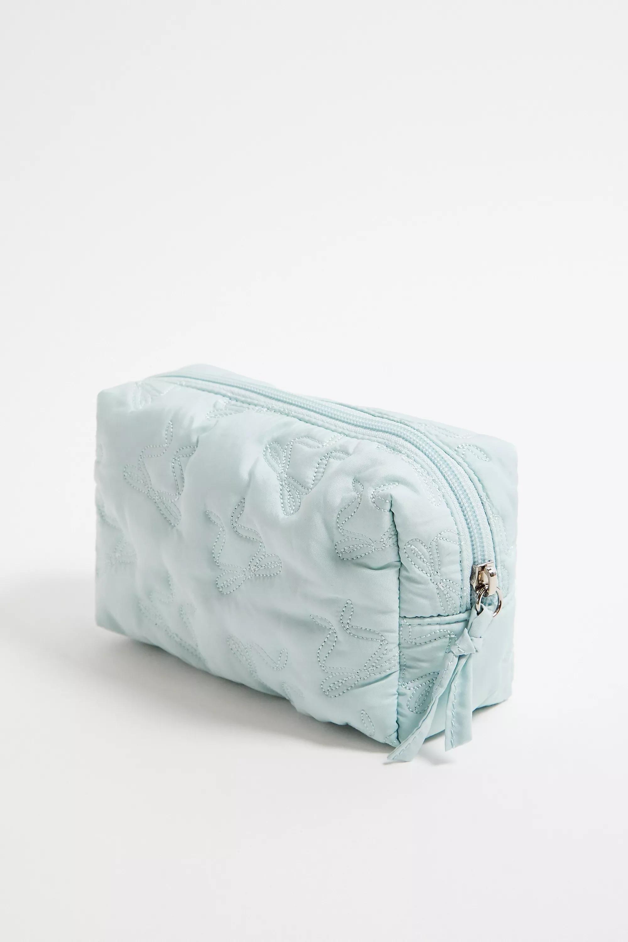 Blue Uo Bow Popcorn Makeup Bag, BLUE, large image number 2