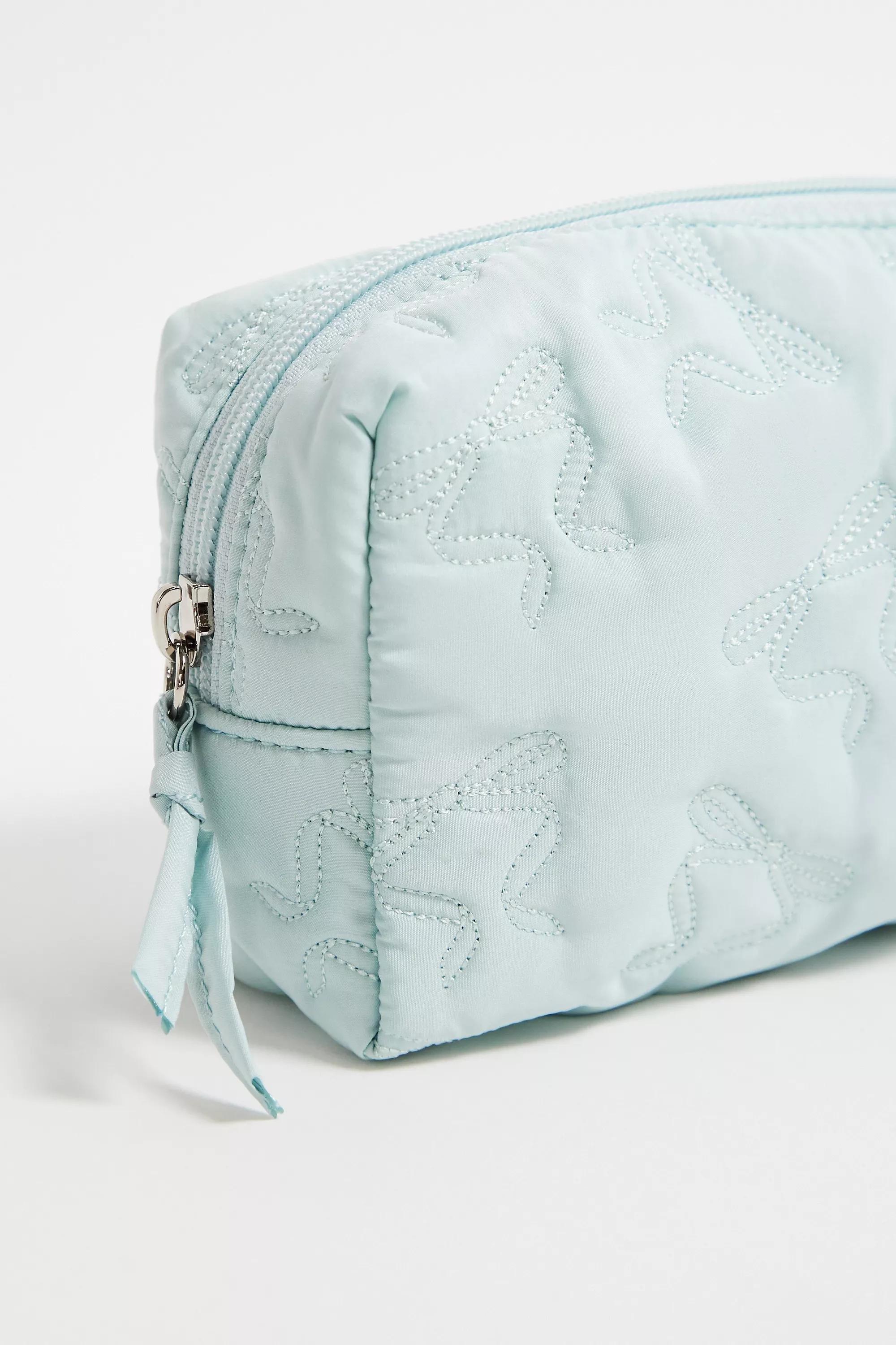 Blue Uo Bow Popcorn Makeup Bag, BLUE, large image number 3