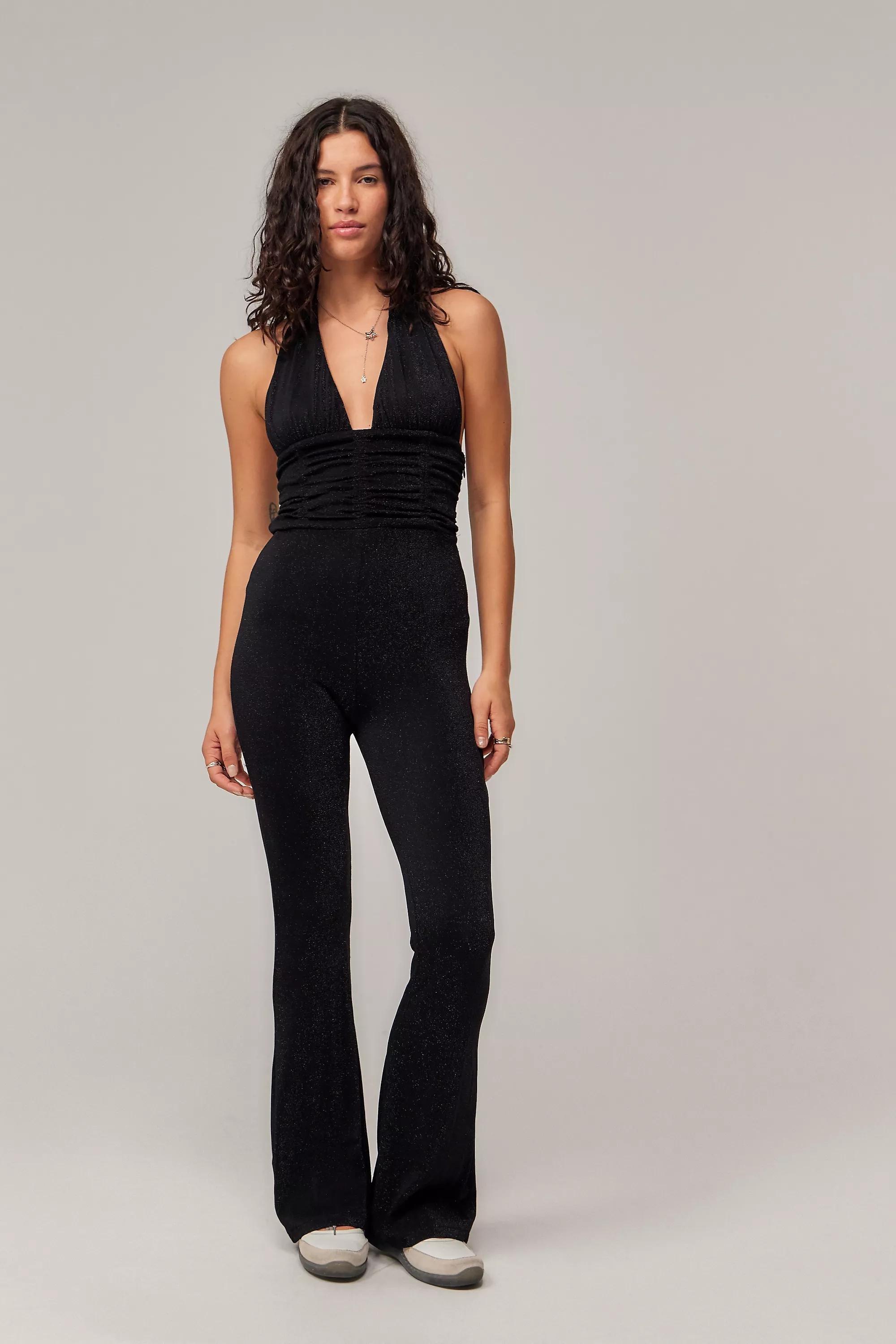 Black Silence + Noise Aston Halter Jumpsuit, , large image number 0