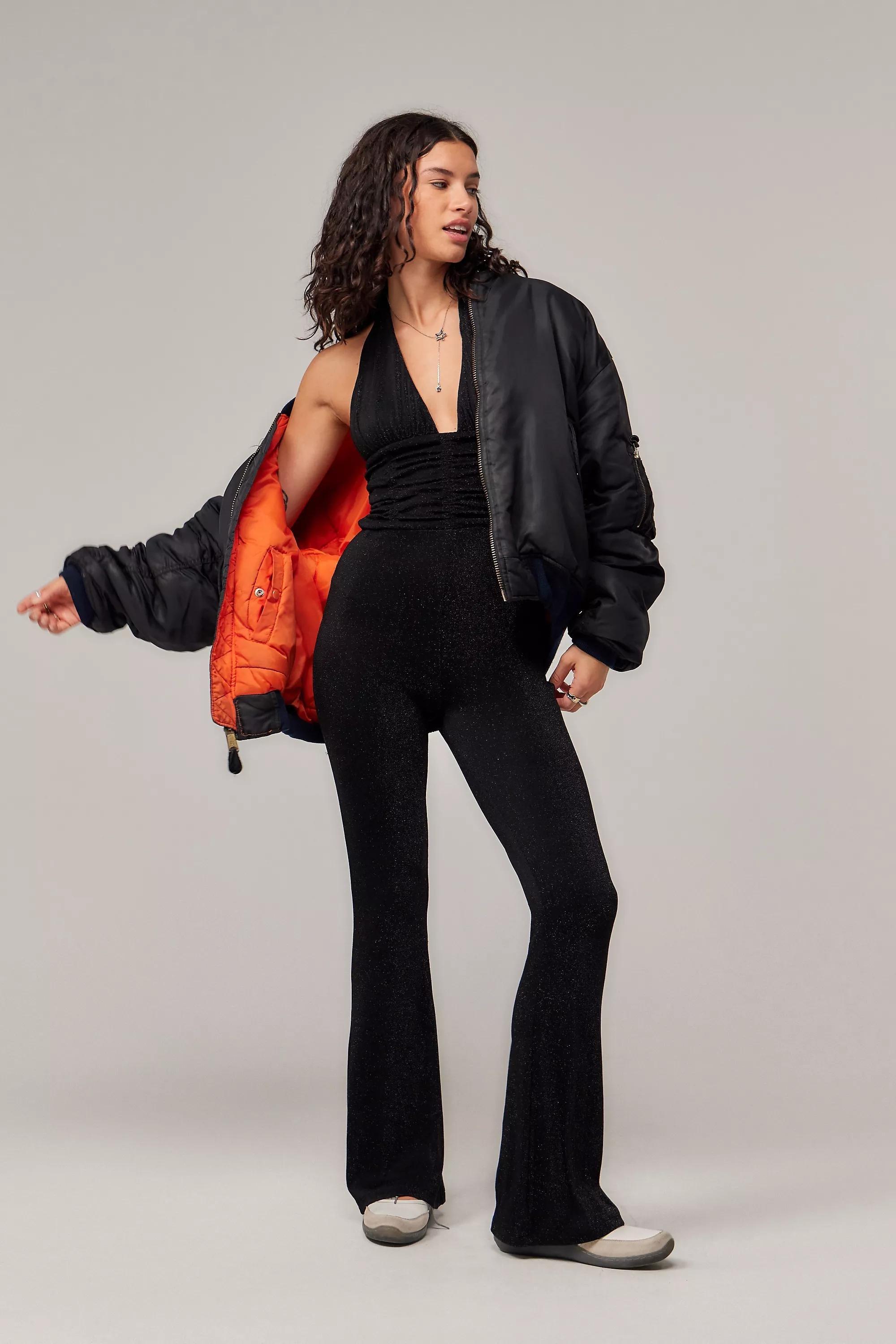 Black Silence + Noise Aston Halter Jumpsuit, , large image number 2