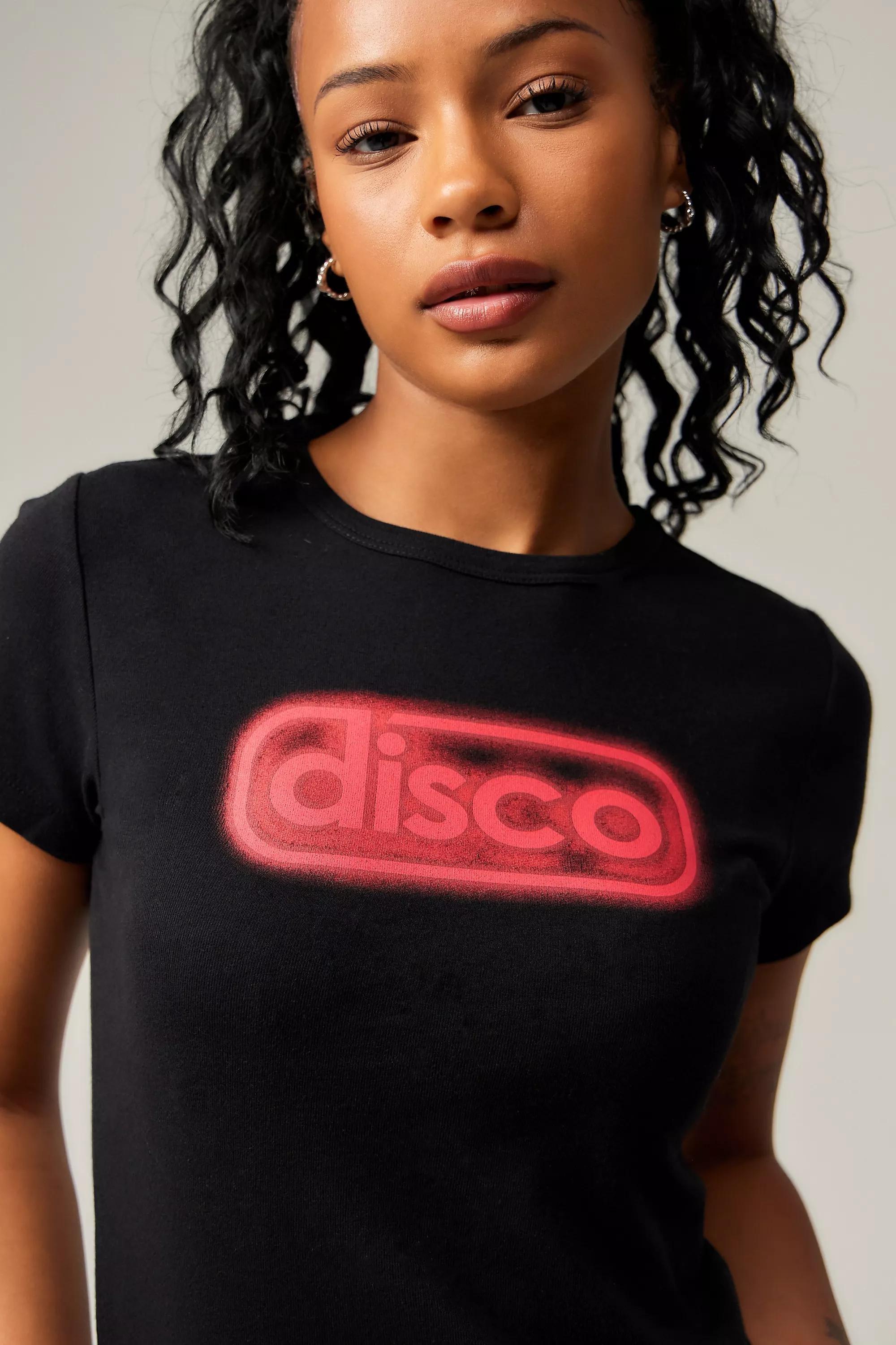 Black Uo Disco Baby T-Shirt, , large image number 0