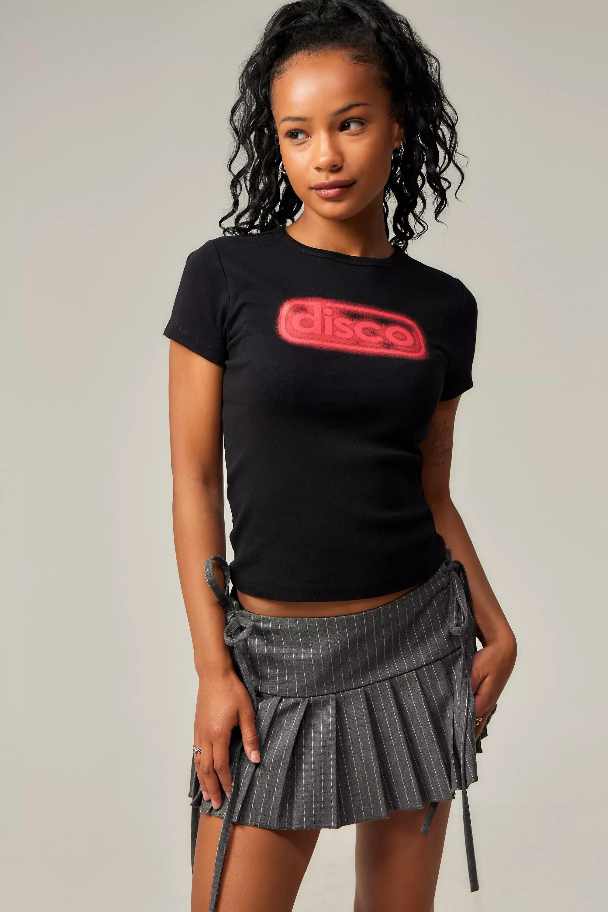 Black Uo Disco Baby T-Shirt, , large image number 2