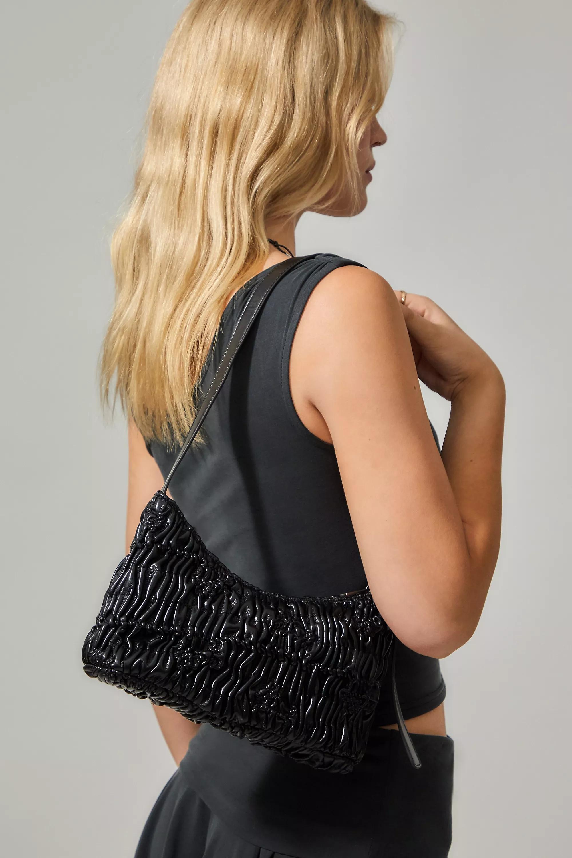 Black UO Ruched Shoulder Bag, BLK, large image number 0