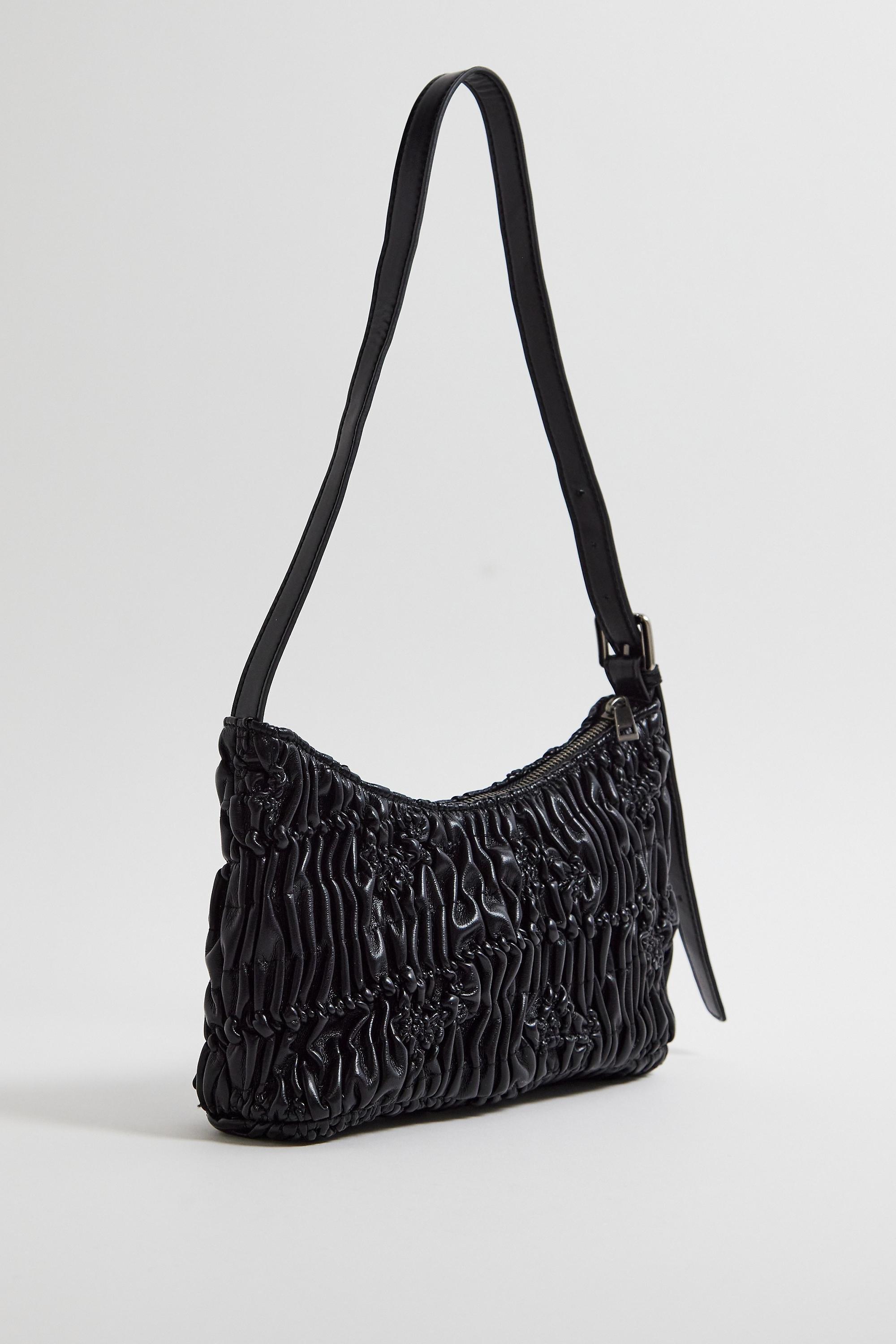 Black UO Ruched Shoulder Bag, BLK, large image number 3