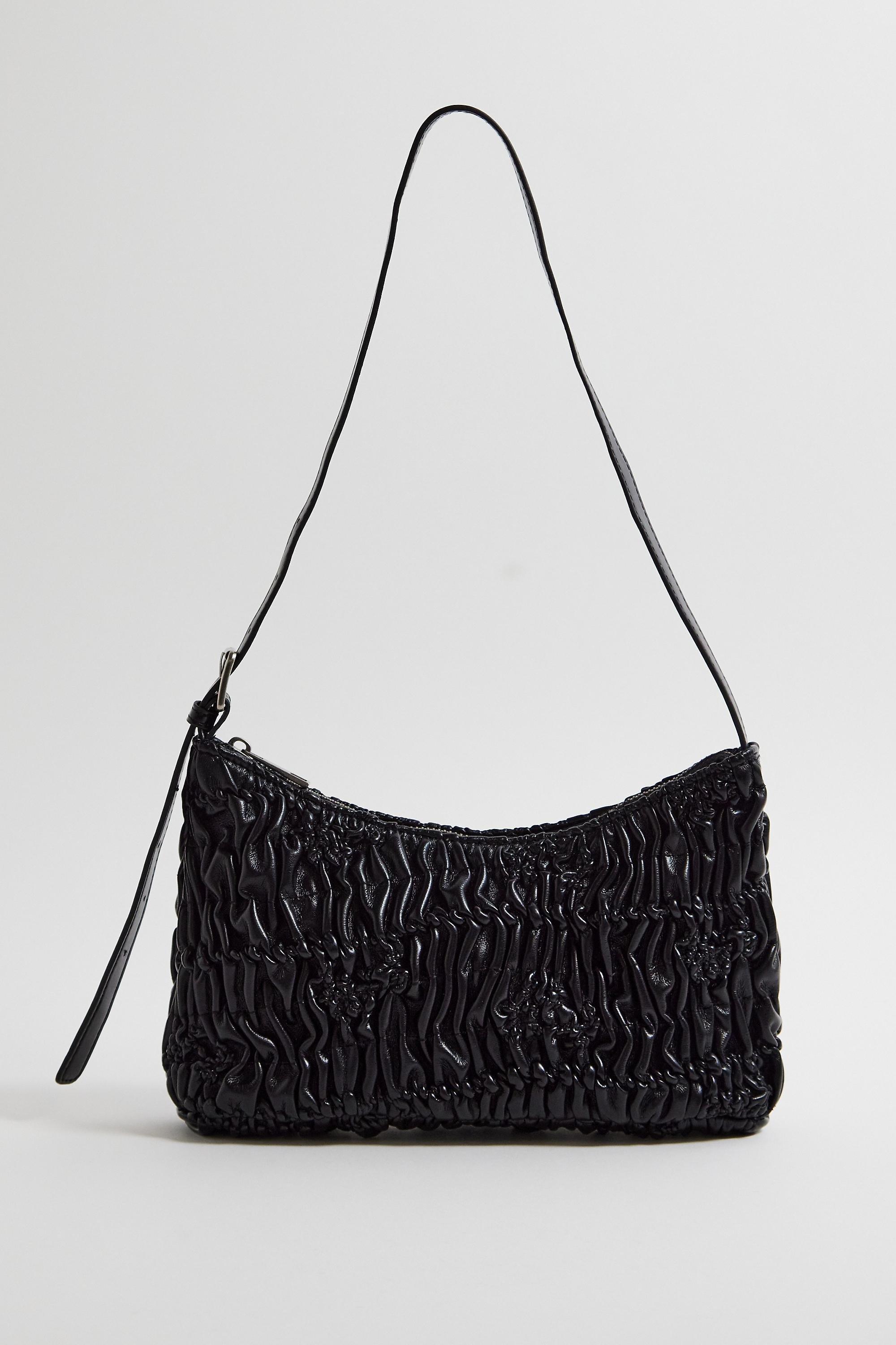 Black UO Ruched Shoulder Bag, BLK, large image number 4