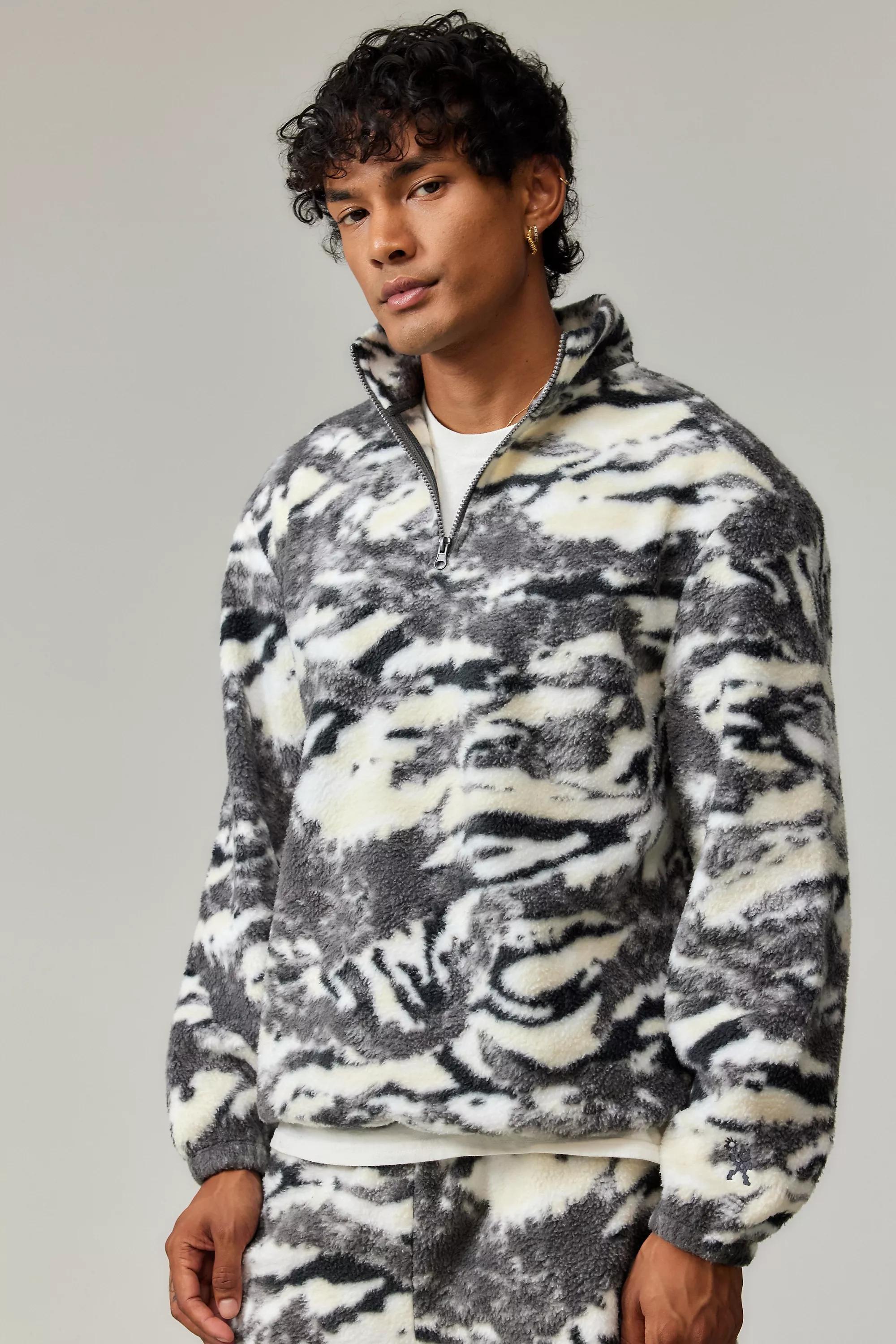 Multicolour Ayker Abstract Camo Fleece, , large image number 0