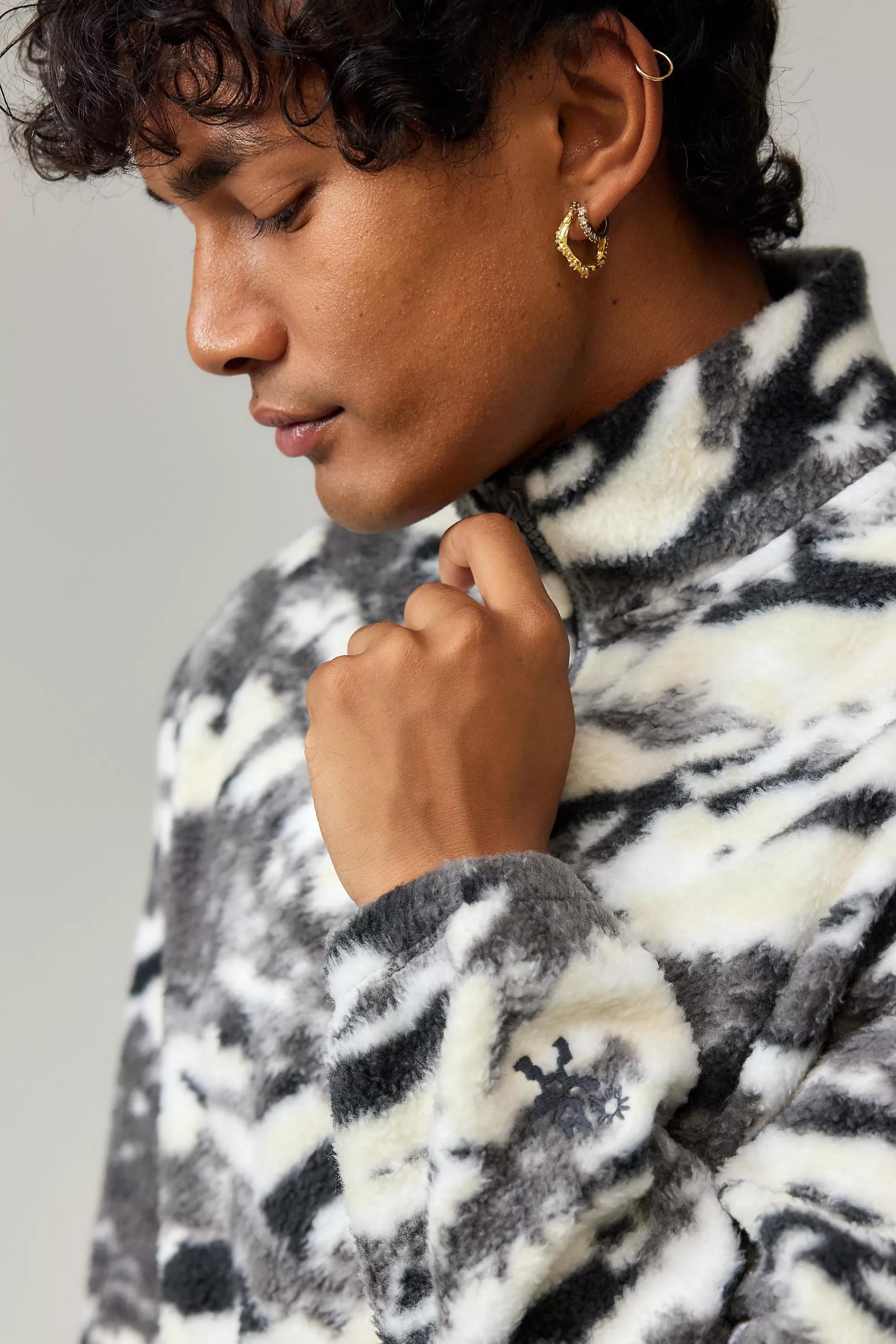 Multicolour Ayker Abstract Camo Fleece, , large image number 2