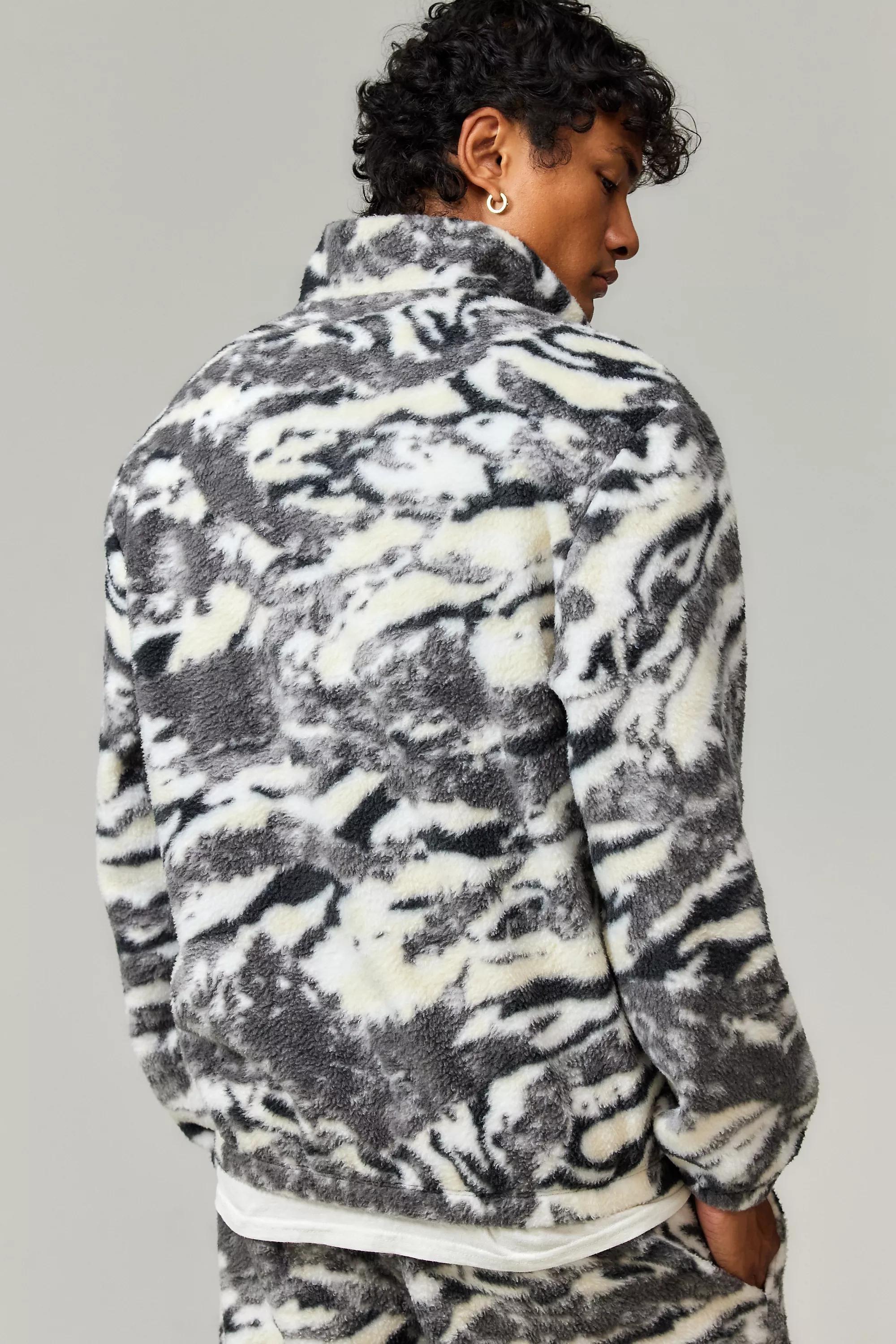 Multicolour Ayker Abstract Camo Fleece, , large image number 3