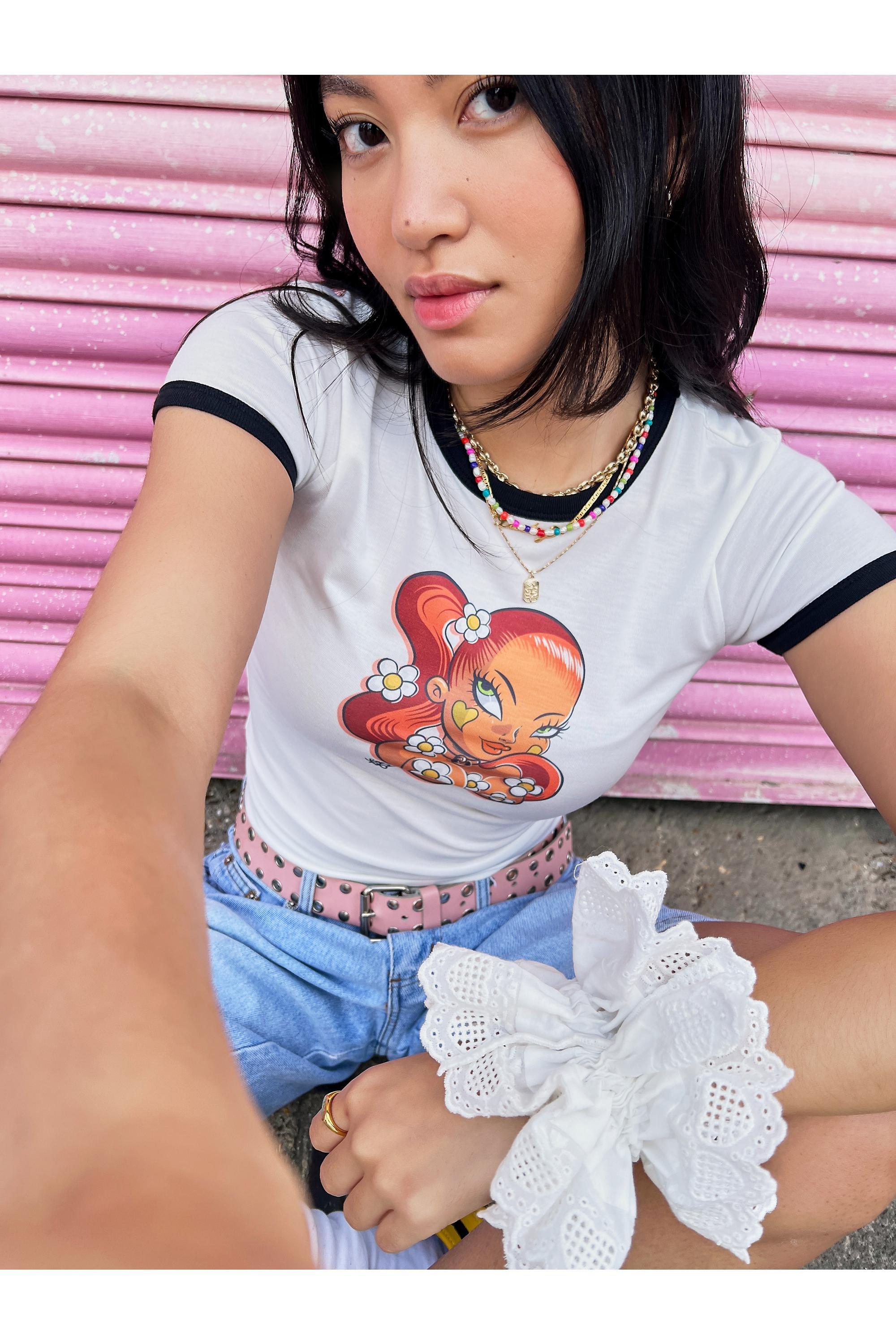 White Archive At Uo Fafi Daisy Baby T-Shirt, , large image number 0