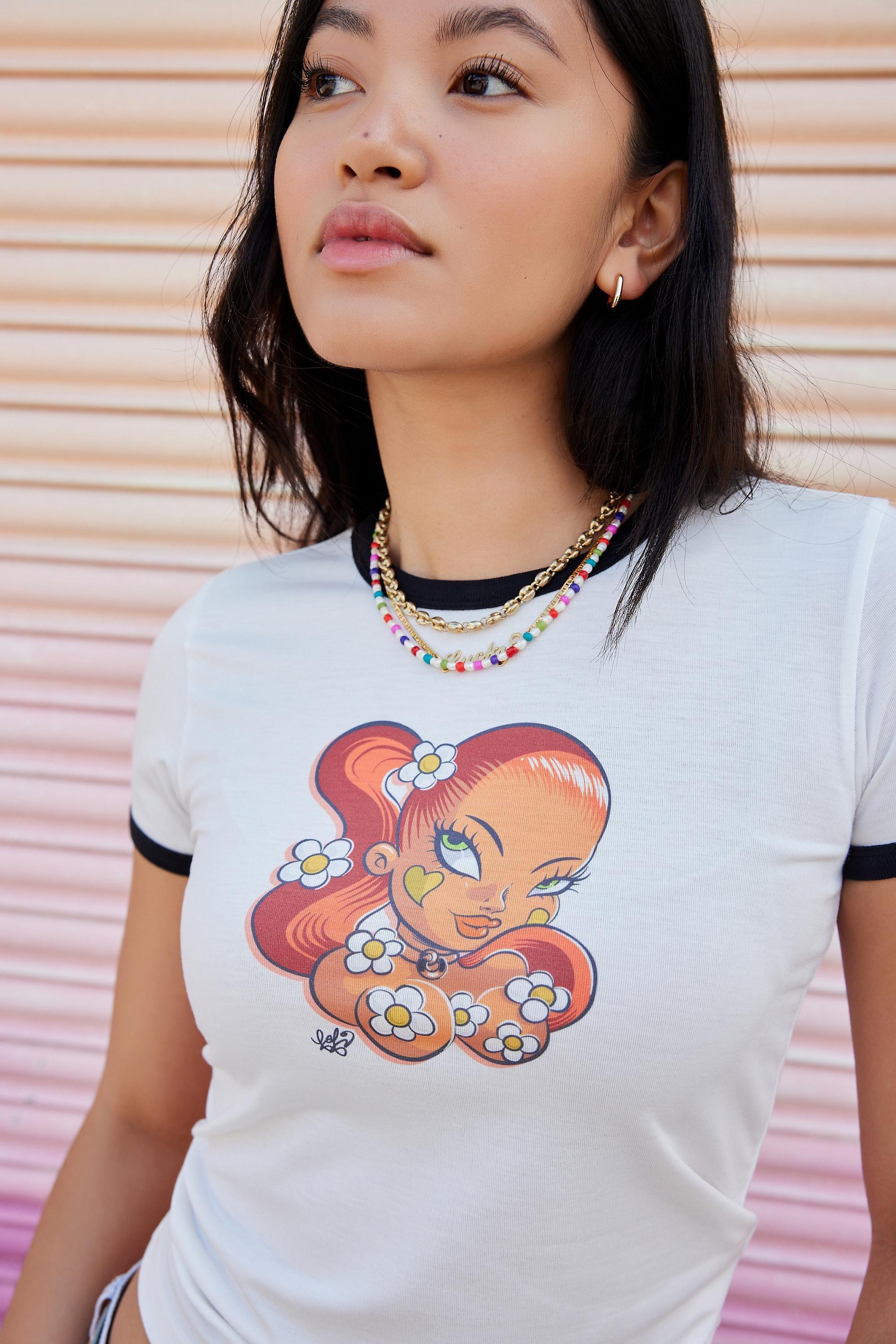 White Archive At Uo Fafi Daisy Baby T-Shirt, , large image number 3