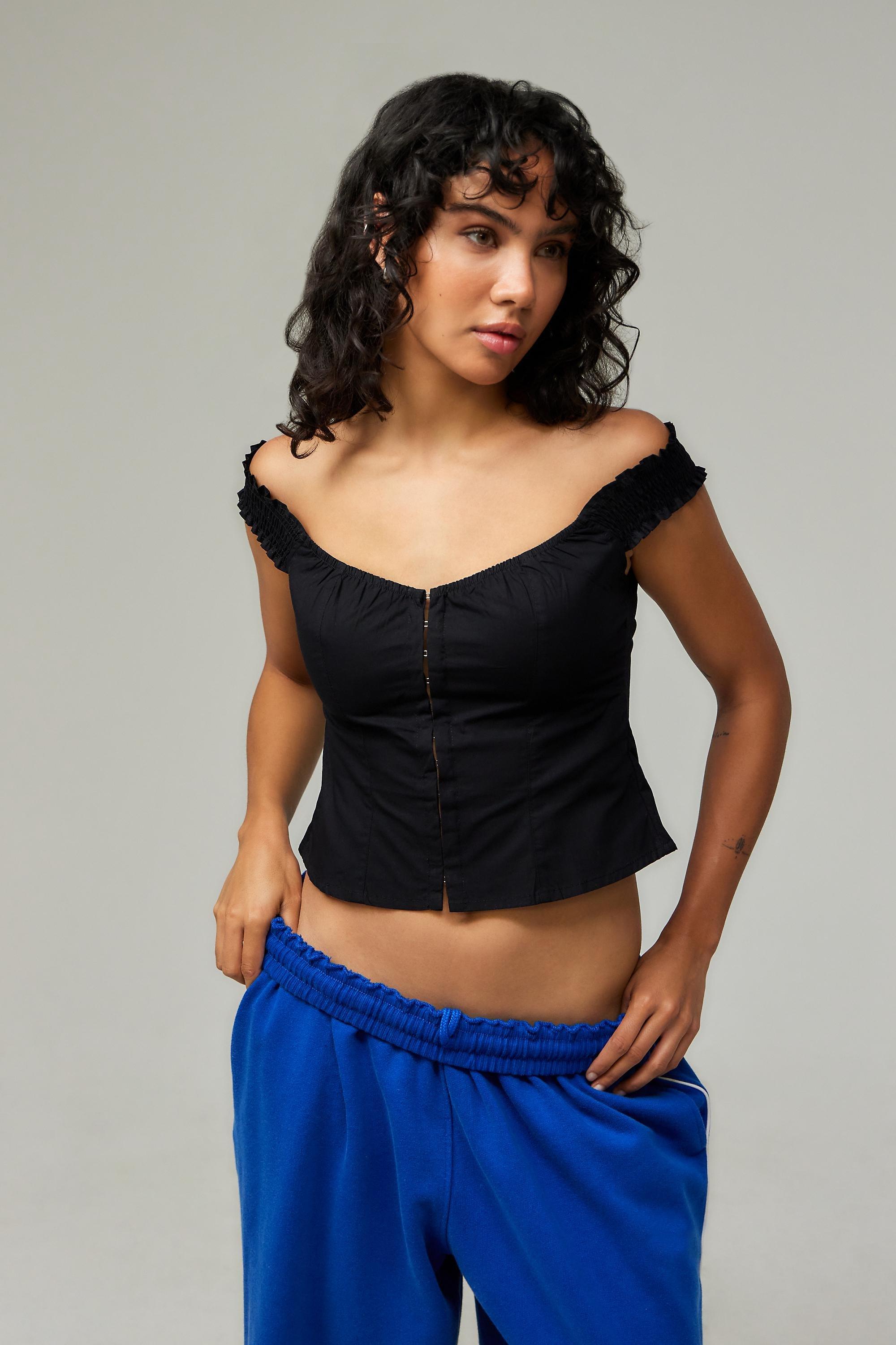 Off-Black Motel Aldre Bardot Top, , large image number 0