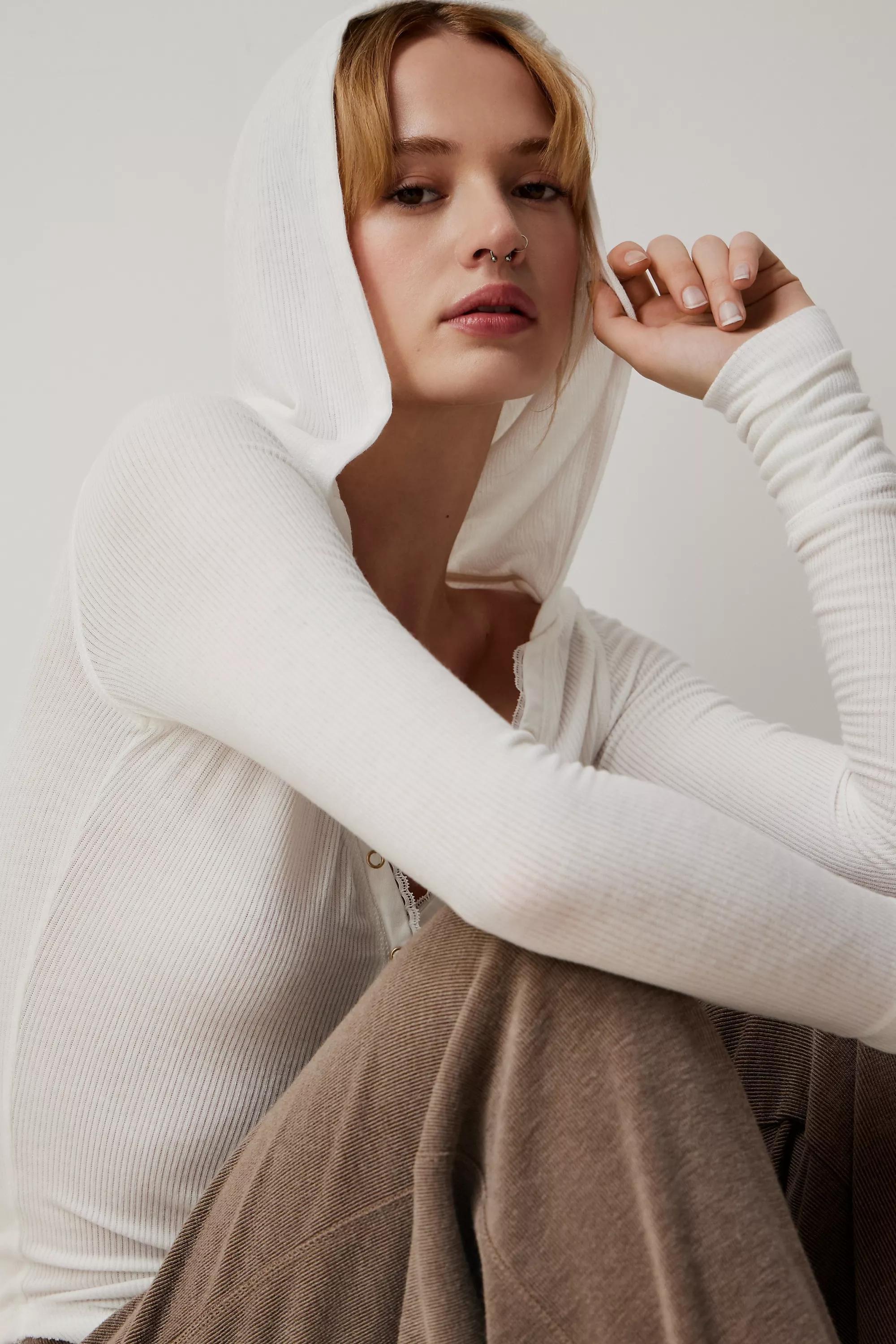 White Out From Under Laced Hooded Top, , large image number 1