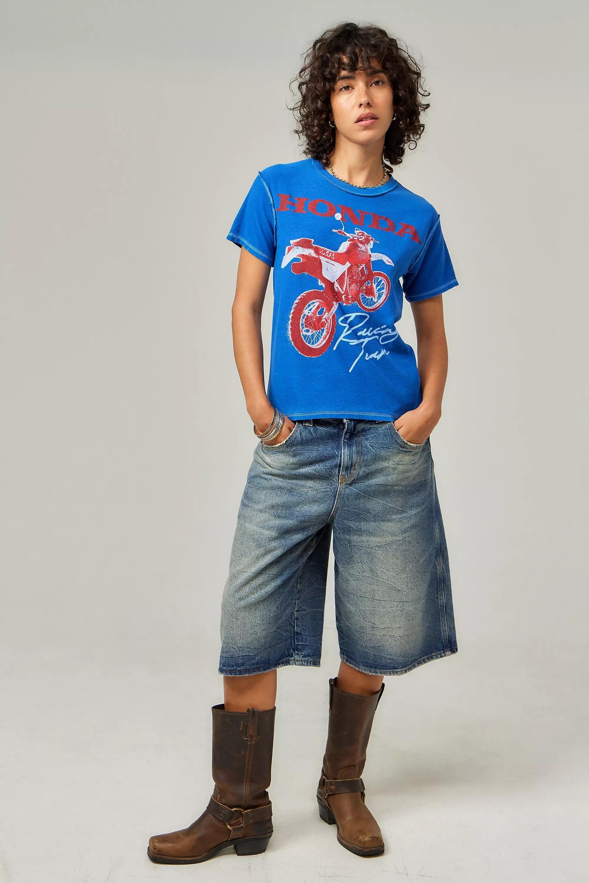 Blue Uo Relaxed Printed T-Shirt, , large image number 2