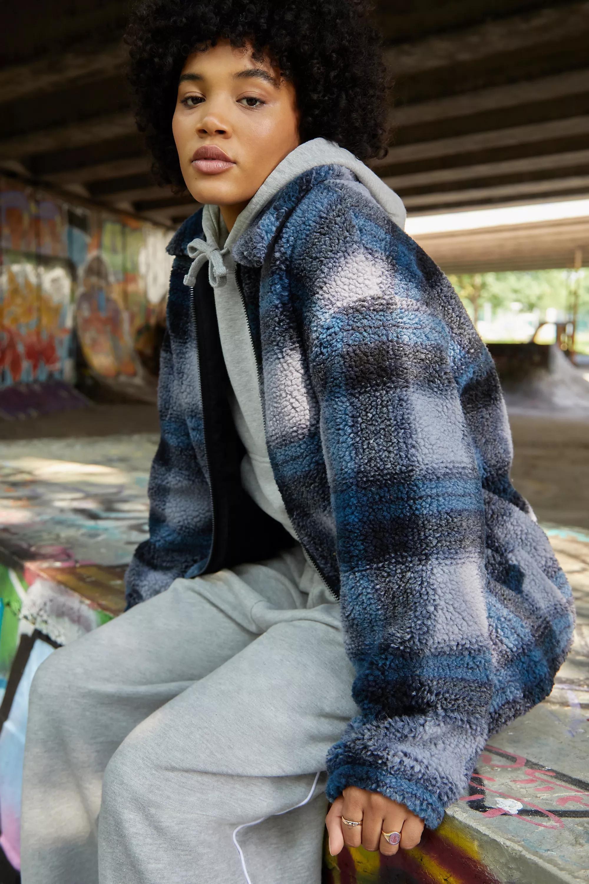 Blue Bdg Check Fleece, , large image number 1
