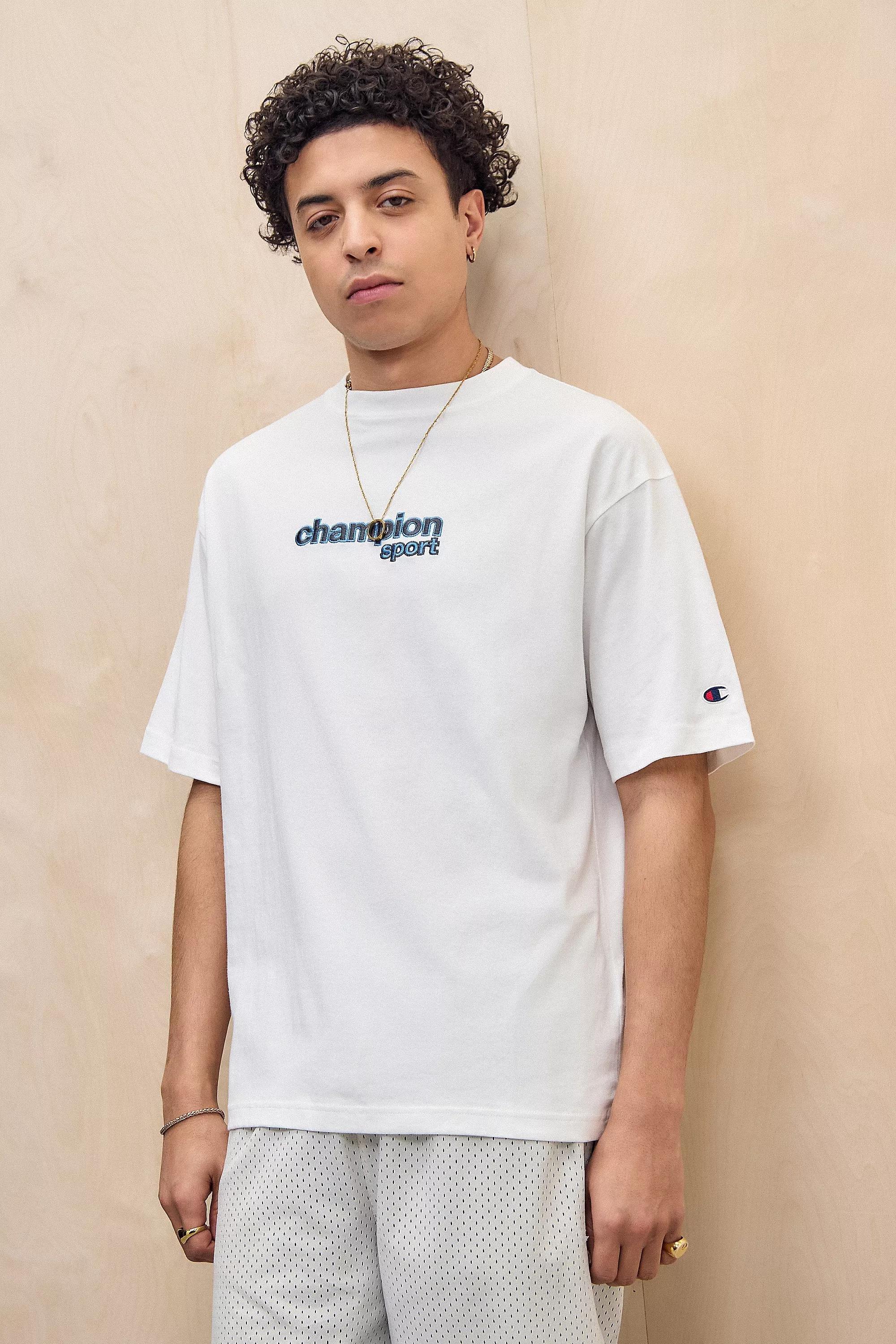 White Champion White Retro T-Shirt, , large image number 0
