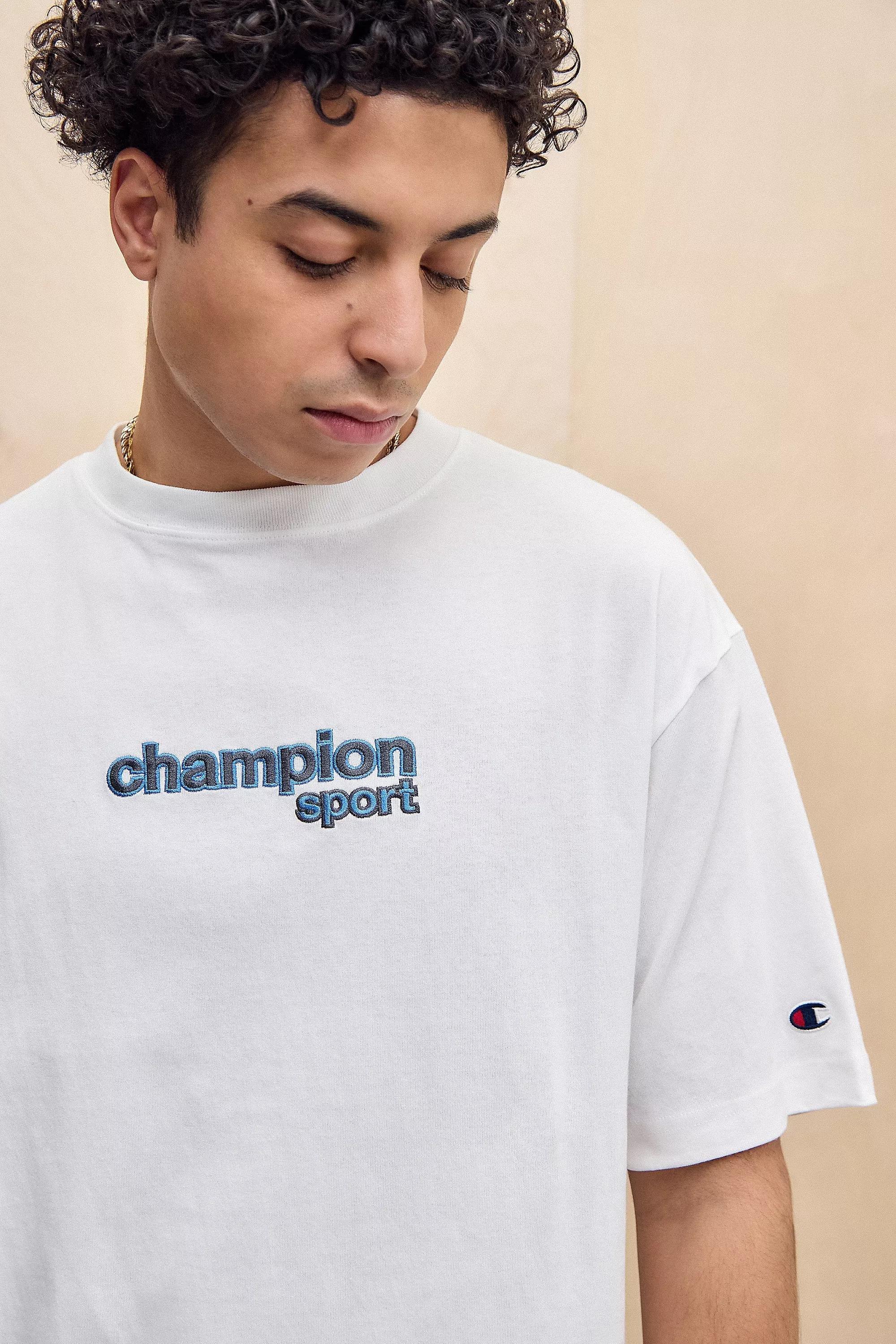 White Champion White Retro T-Shirt, , large image number 1