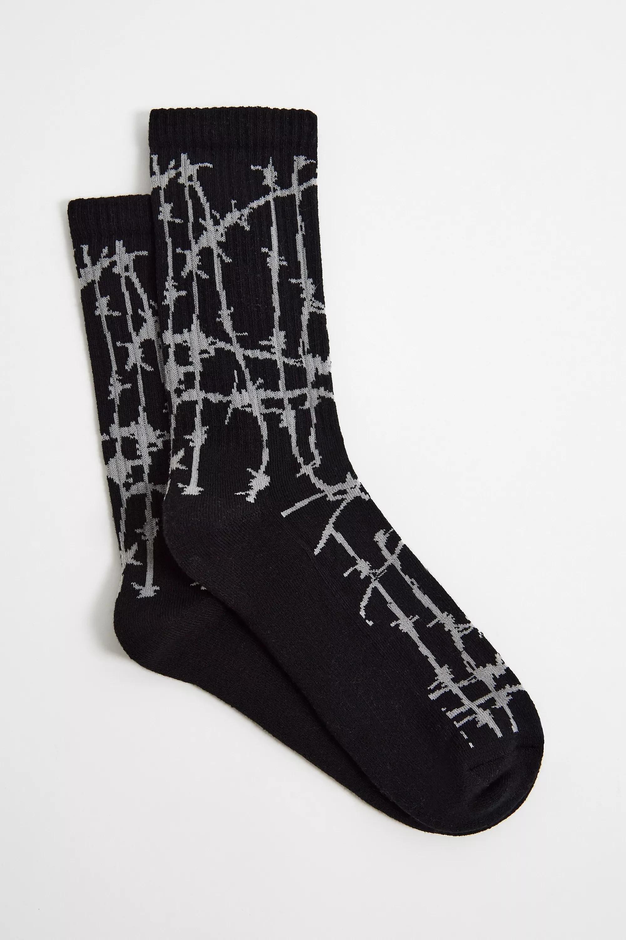 Blue Uo Barbed Wire Socks, BLUE, large image number 0