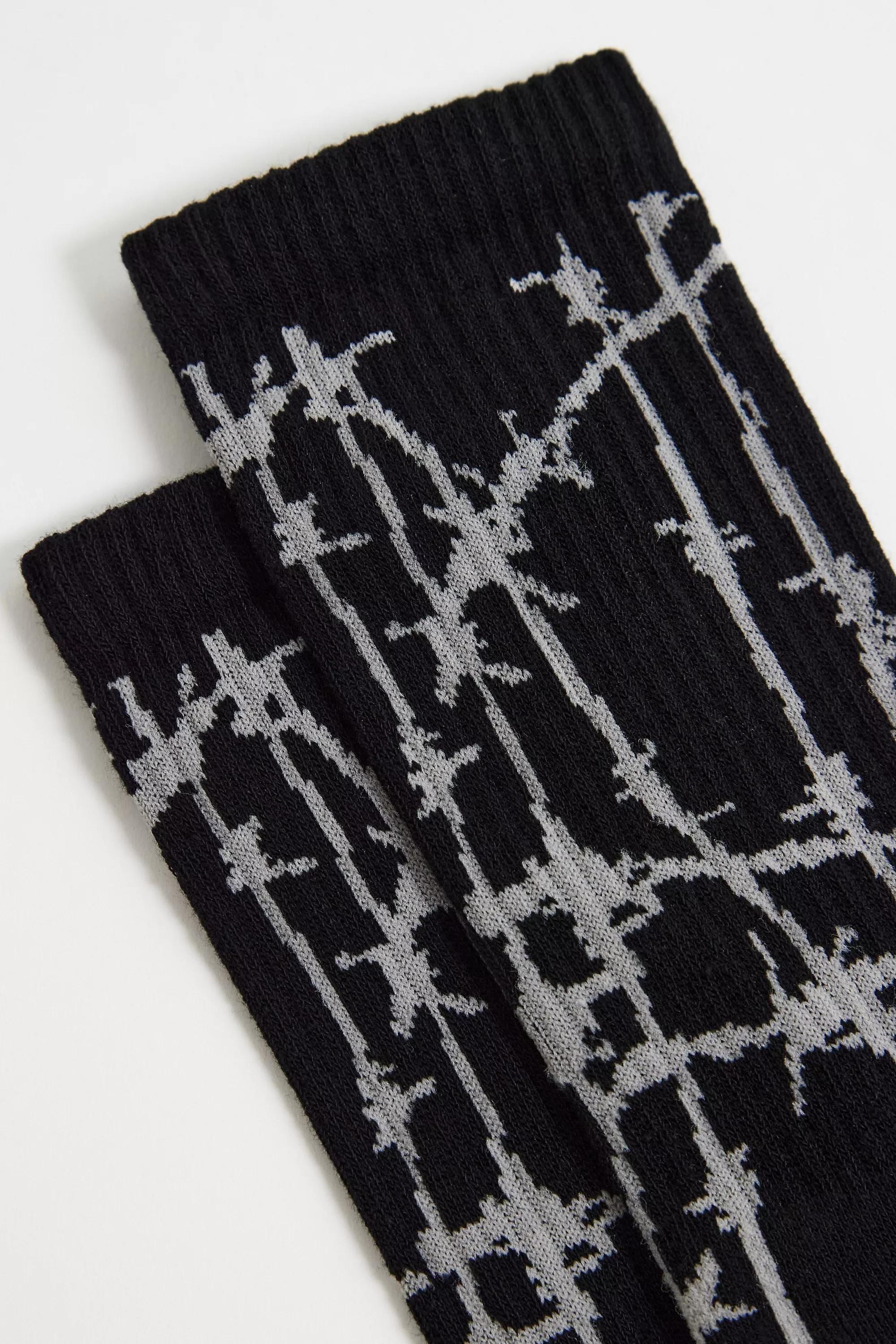 Blue Uo Barbed Wire Socks, BLUE, large image number 1