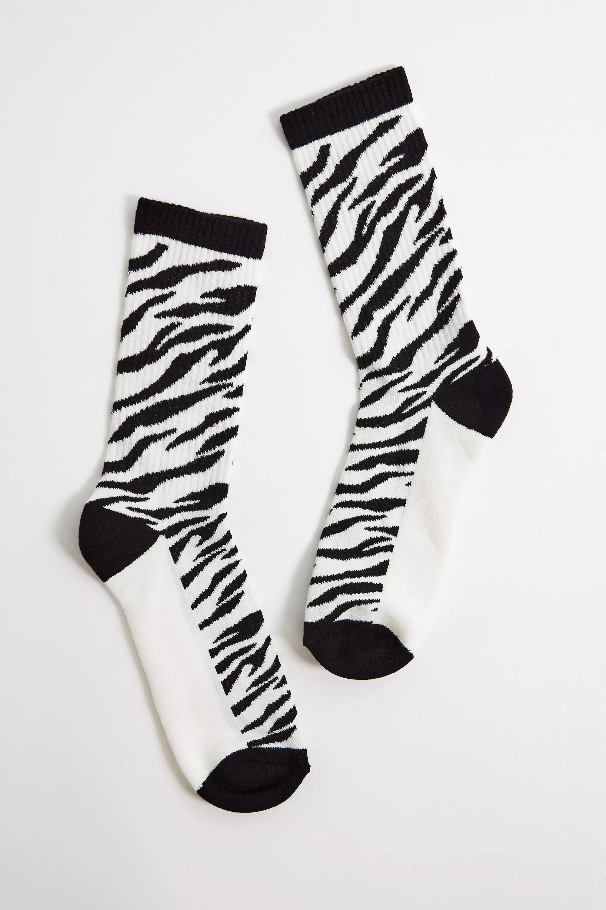 Multicolour Zebra Pattern Socks, ASSORT, large image number 0
