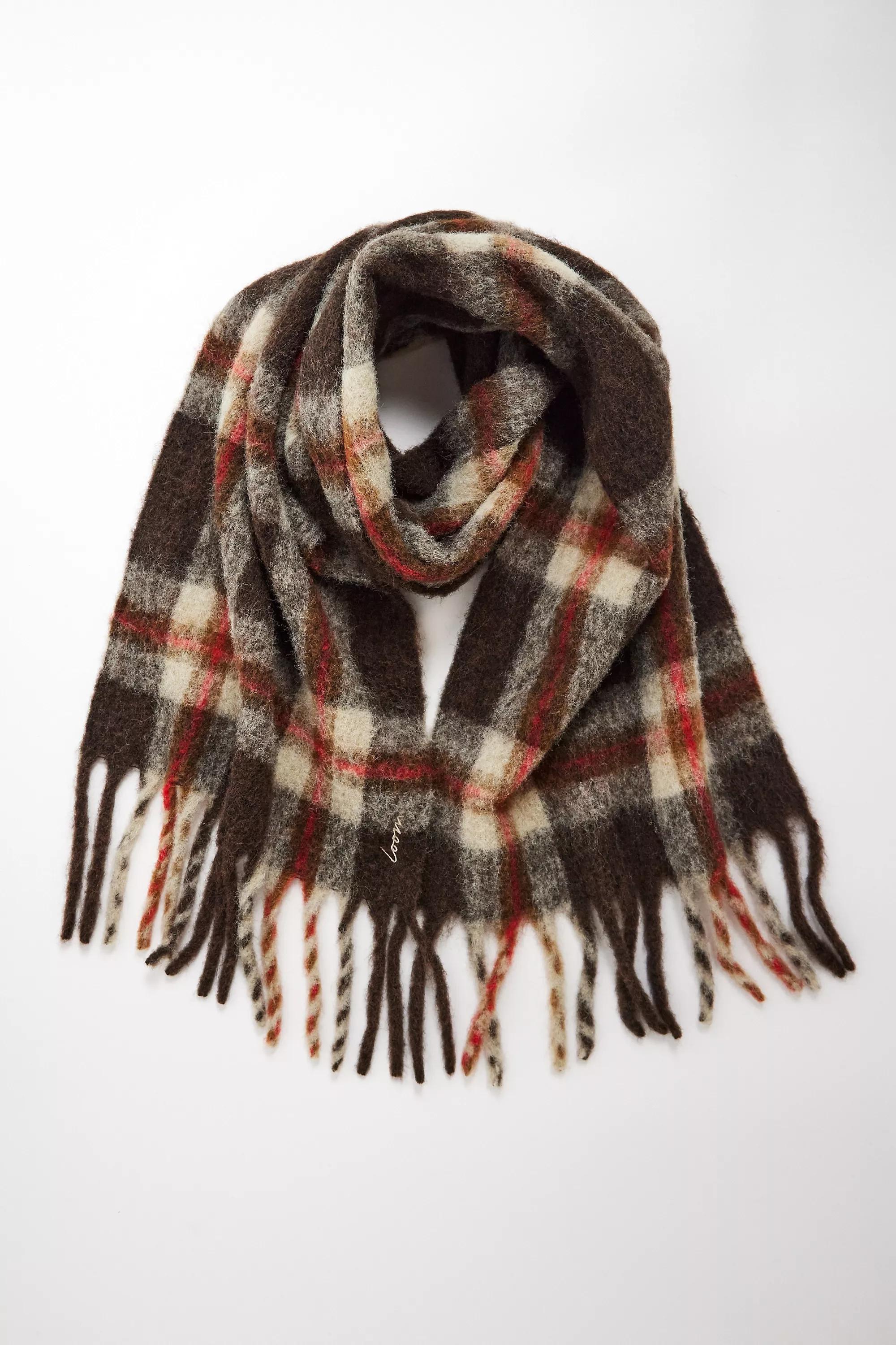 Brown UO Loom Scarf, BRN, large image number 1