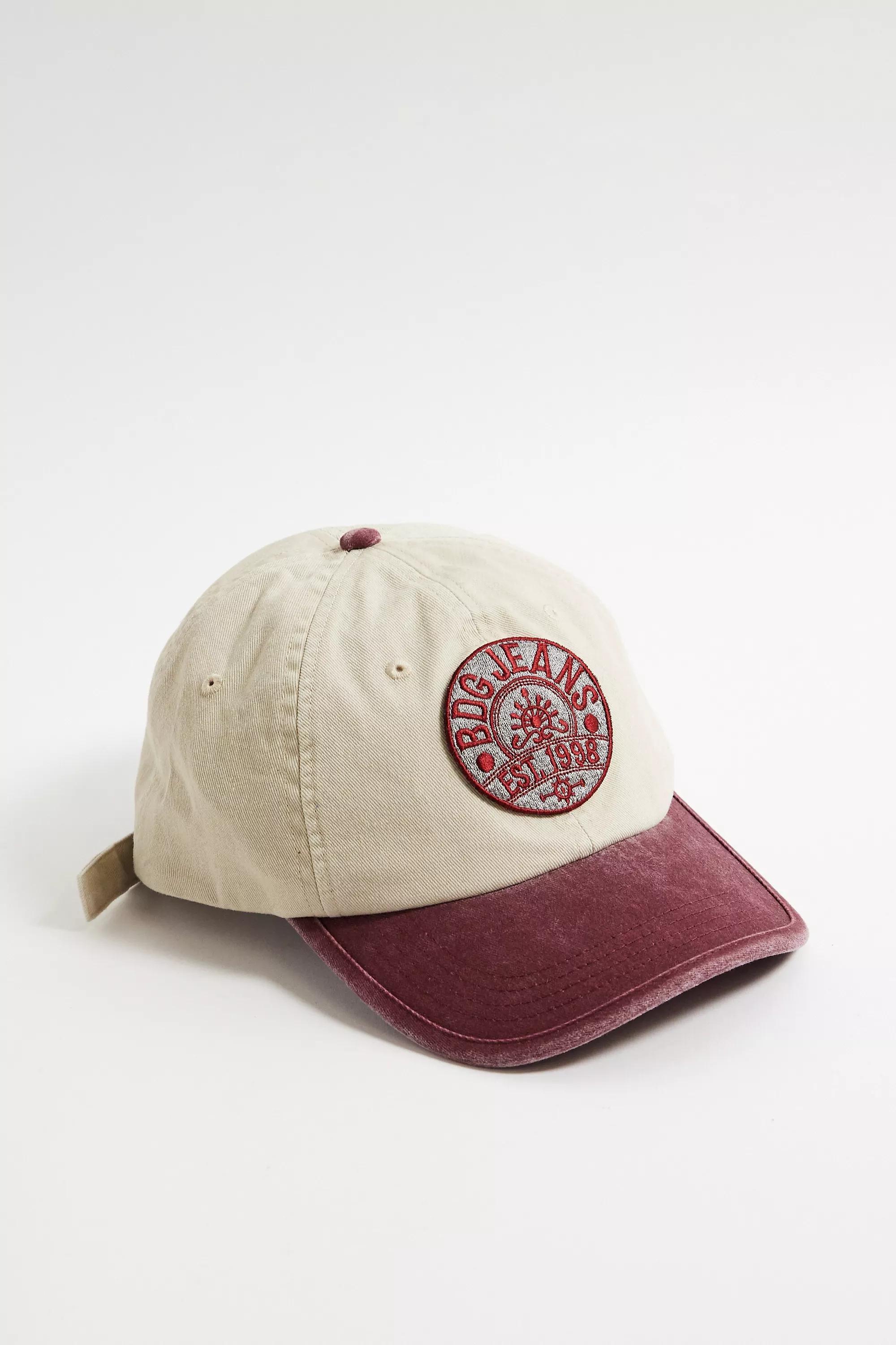 Red Bdg Jean Badge Baseball Cap, RED, large image number 0