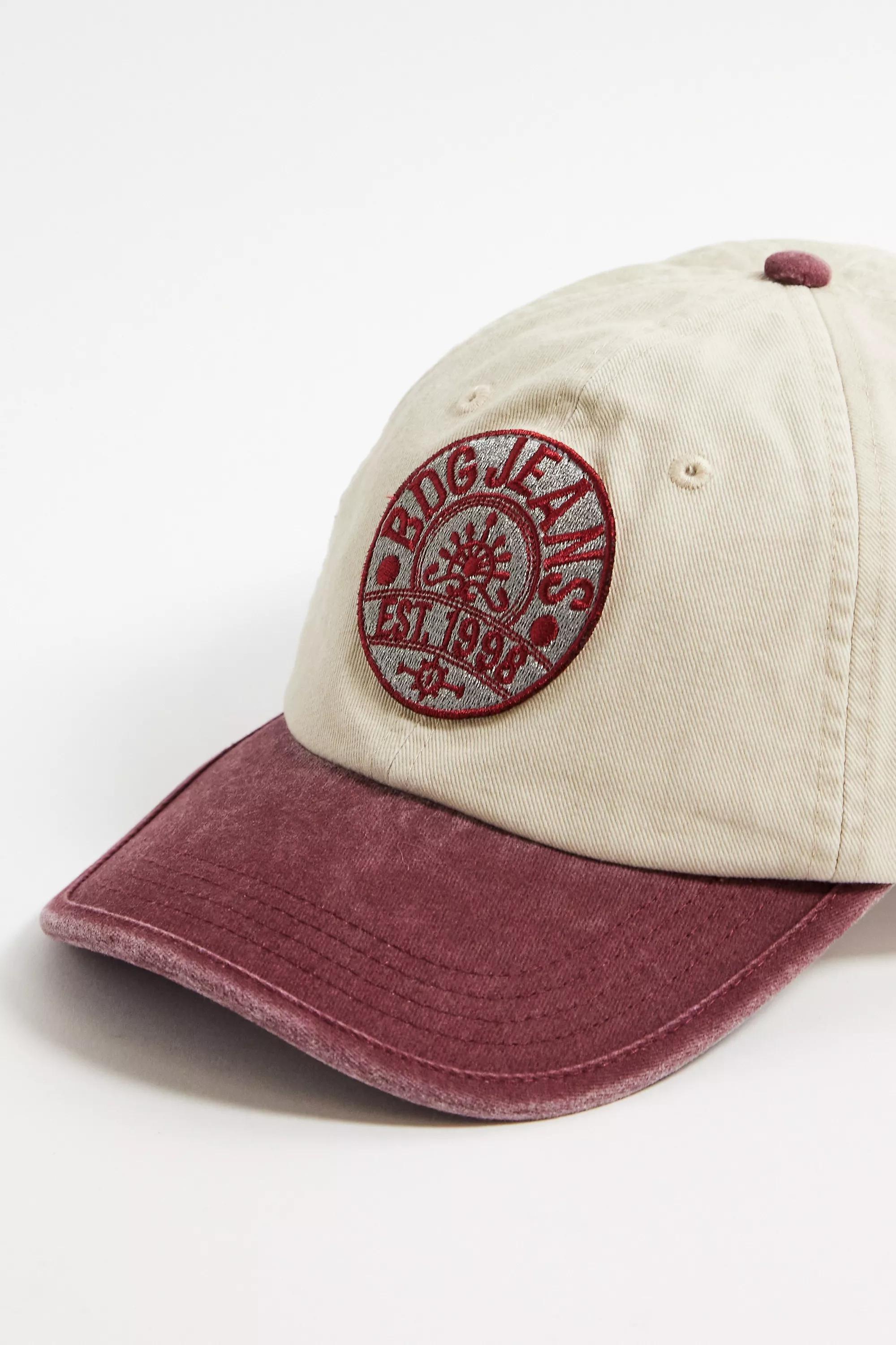Red Bdg Jean Badge Baseball Cap, RED, large image number 1