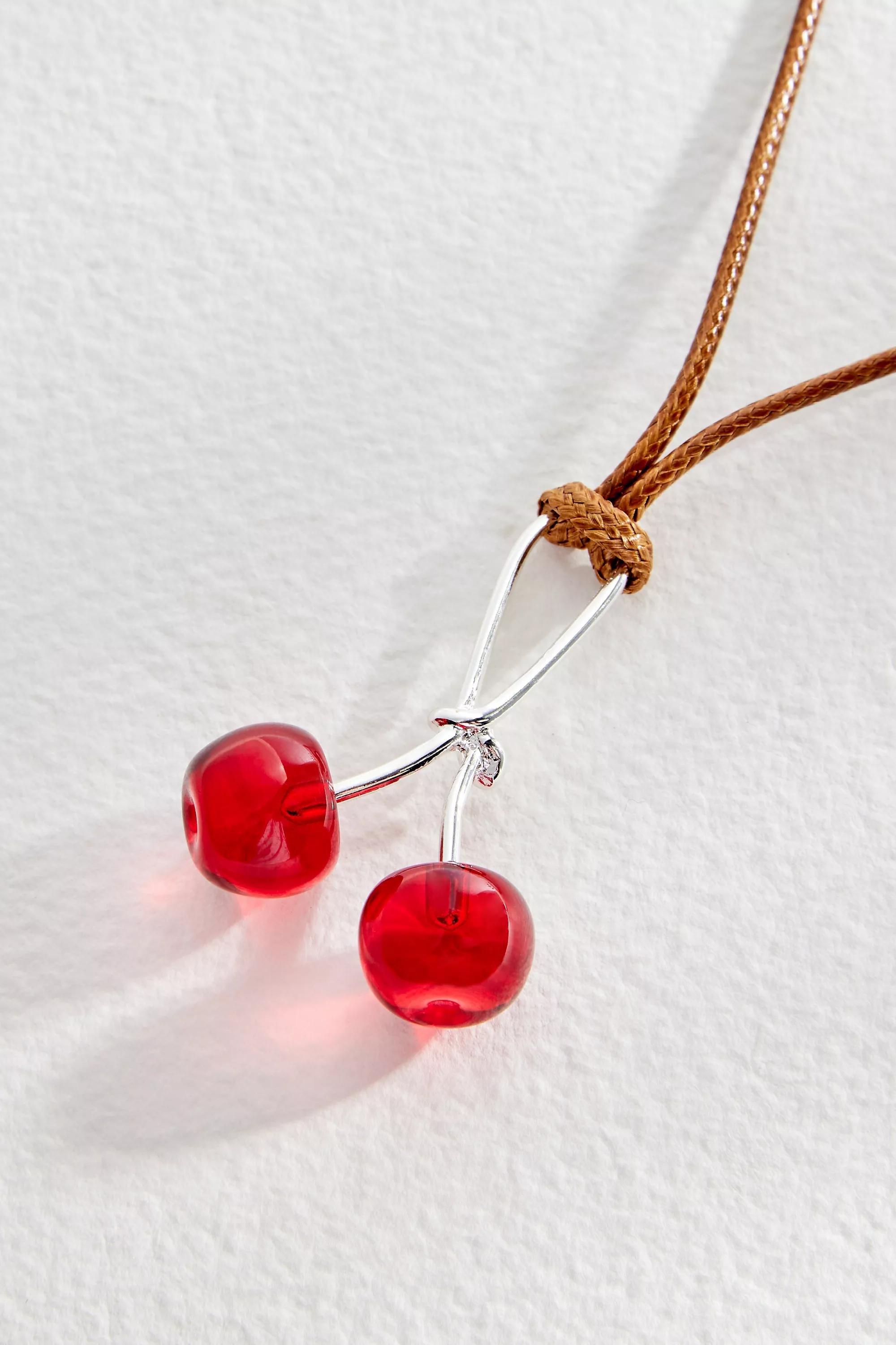 Red Silence + Noise Cherry Necklace, RED, large image number 1