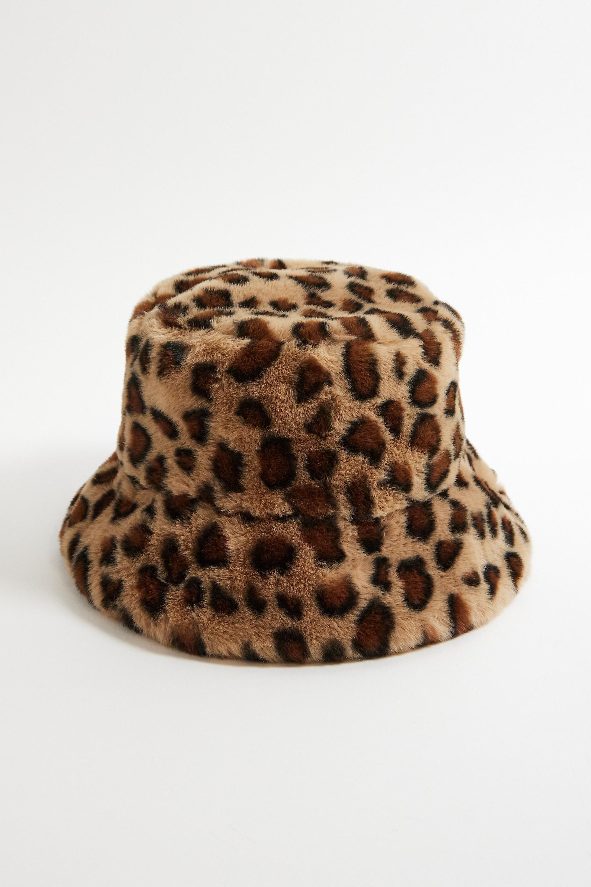 Brown UO Animal Print Bucket Hat, BRN MOTIF, large image number 3
