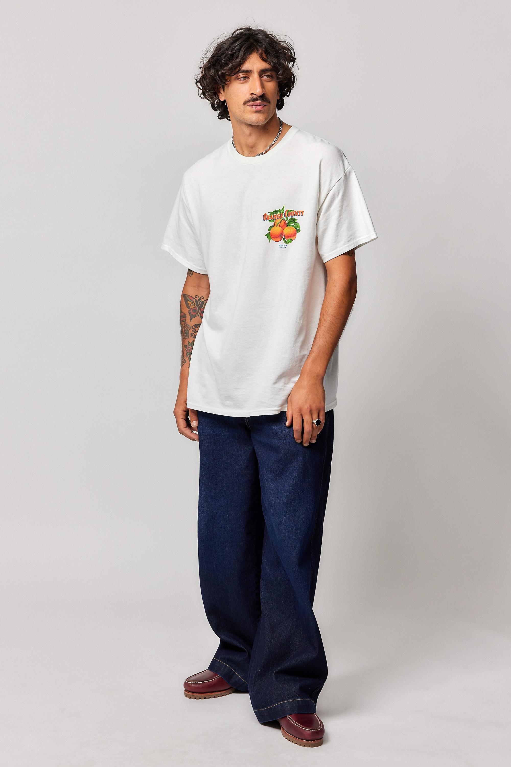 White Uo County Orange T-Shirt, , large image number 1