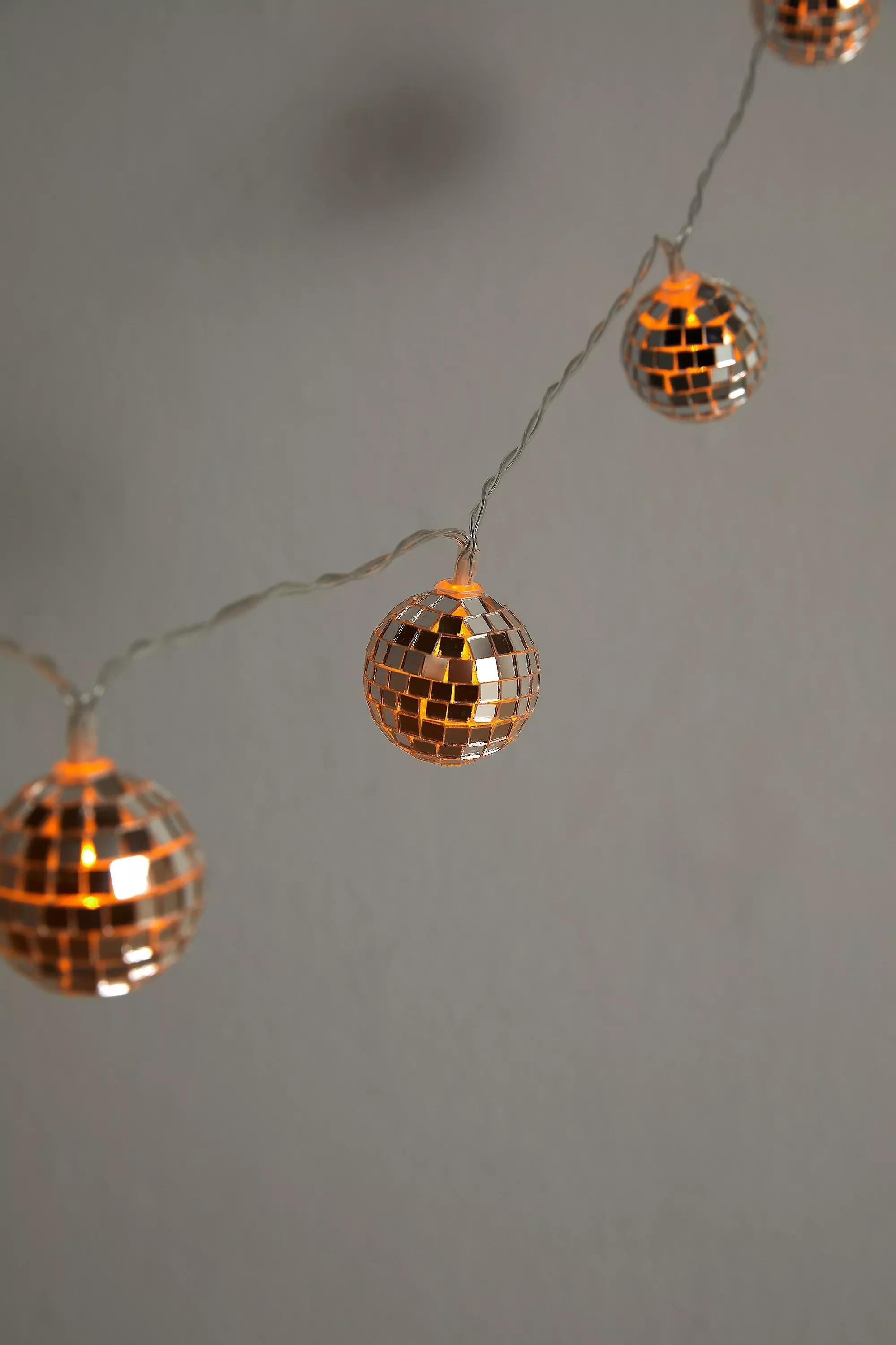 Silver Disco Ball String Lights, SLVR, large image number 2
