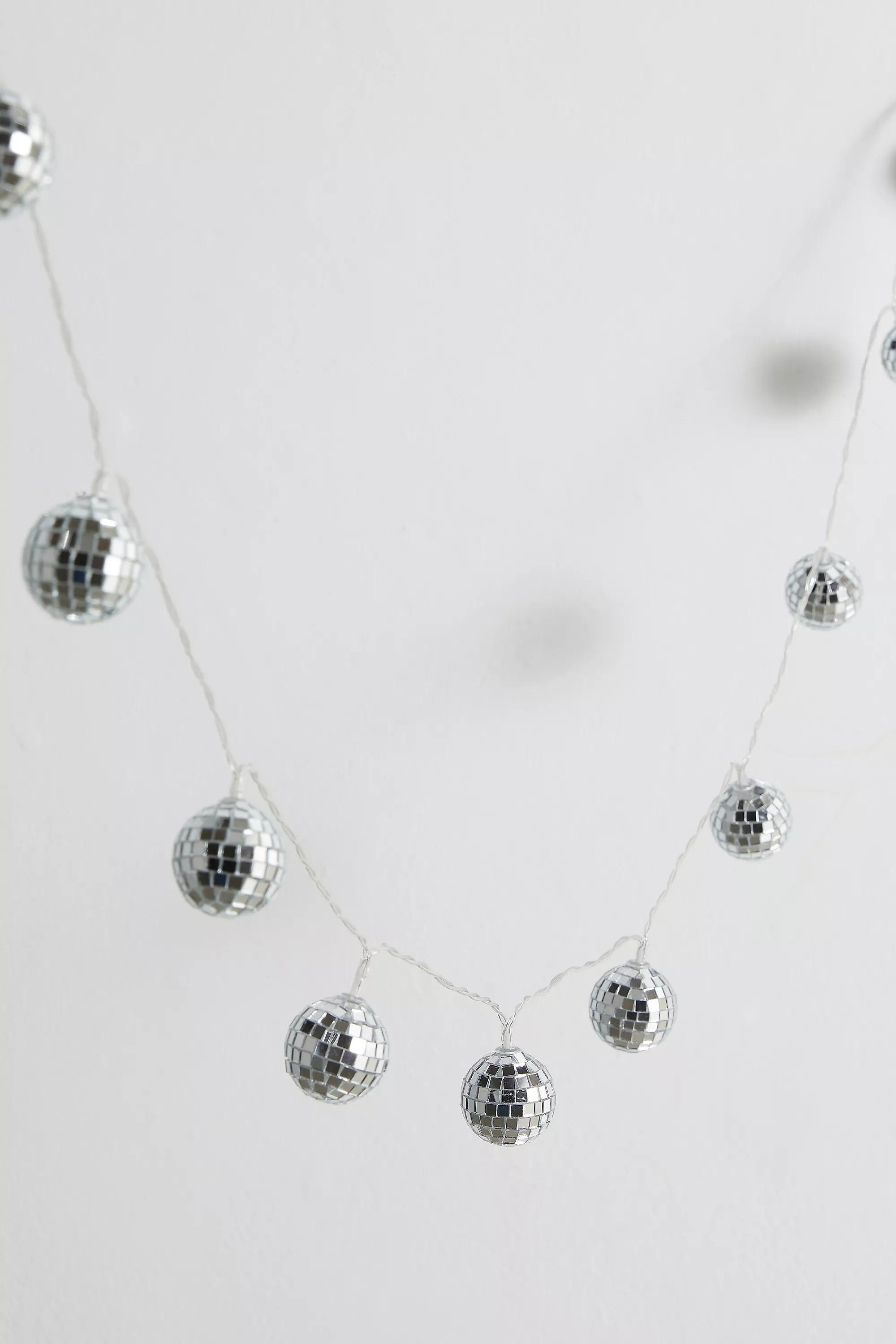 Silver Disco Ball String Lights, SLVR, large image number 3