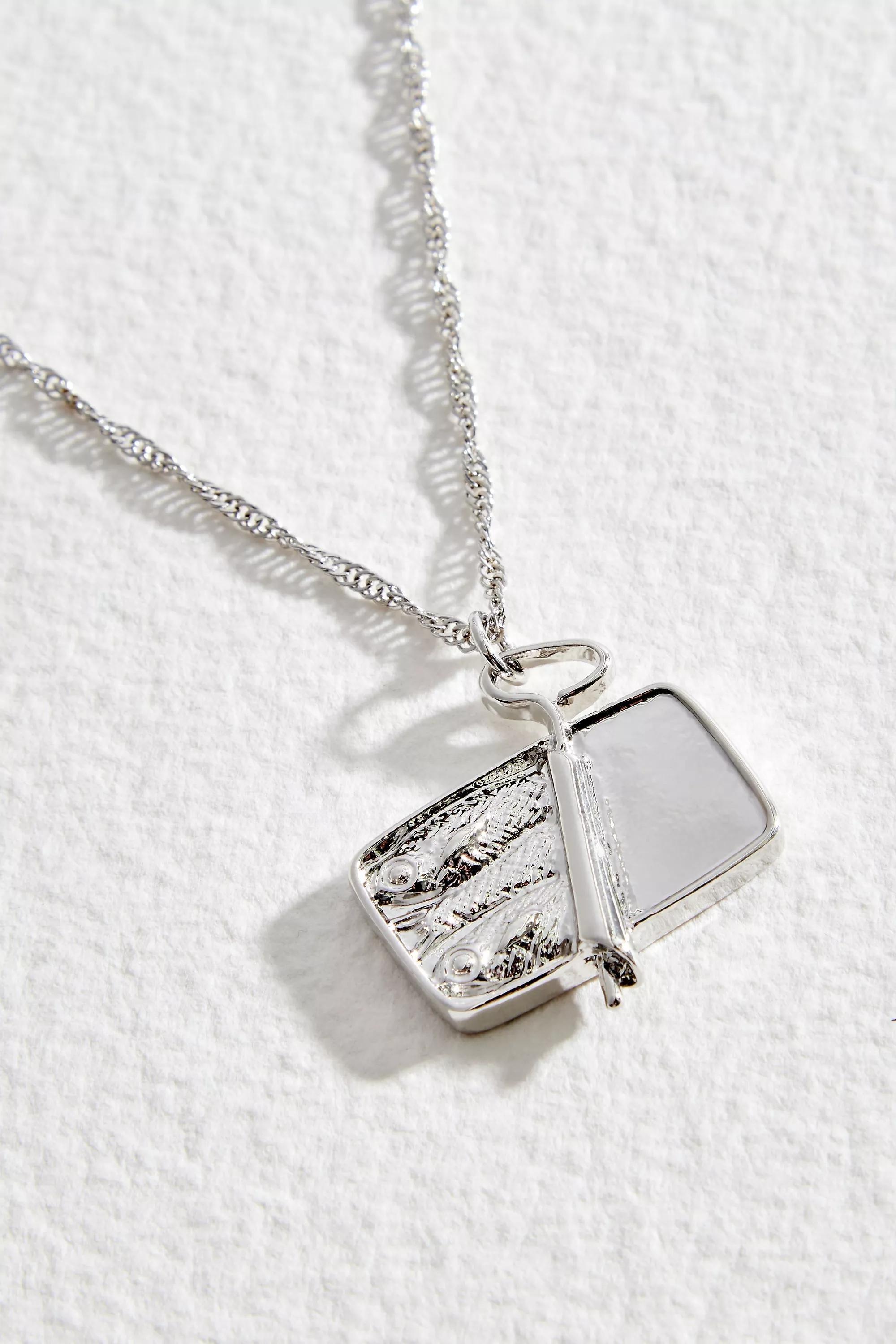 Silver Silence + Noise Sardine Charm Necklace, SLVR, large image number 0