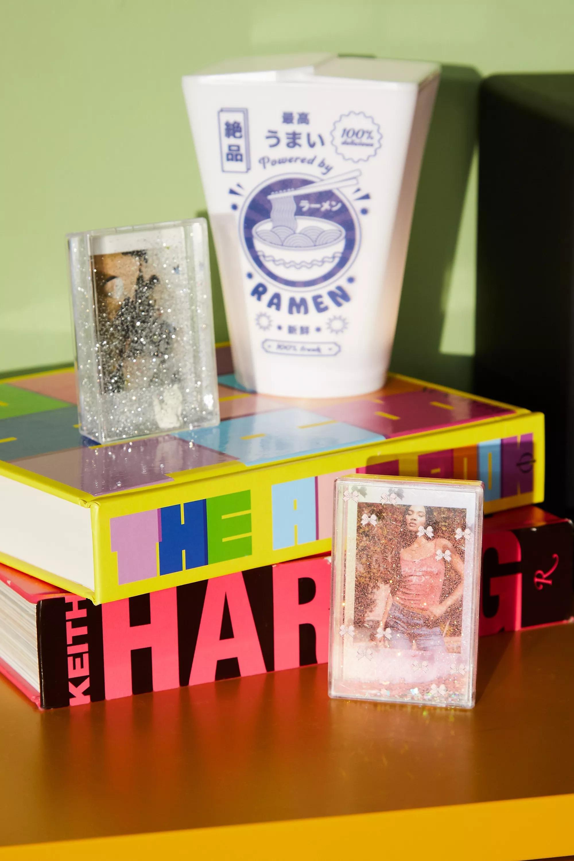 Pink Mini Instax Bow Glitter Picture Frame, PINK, large image number 1