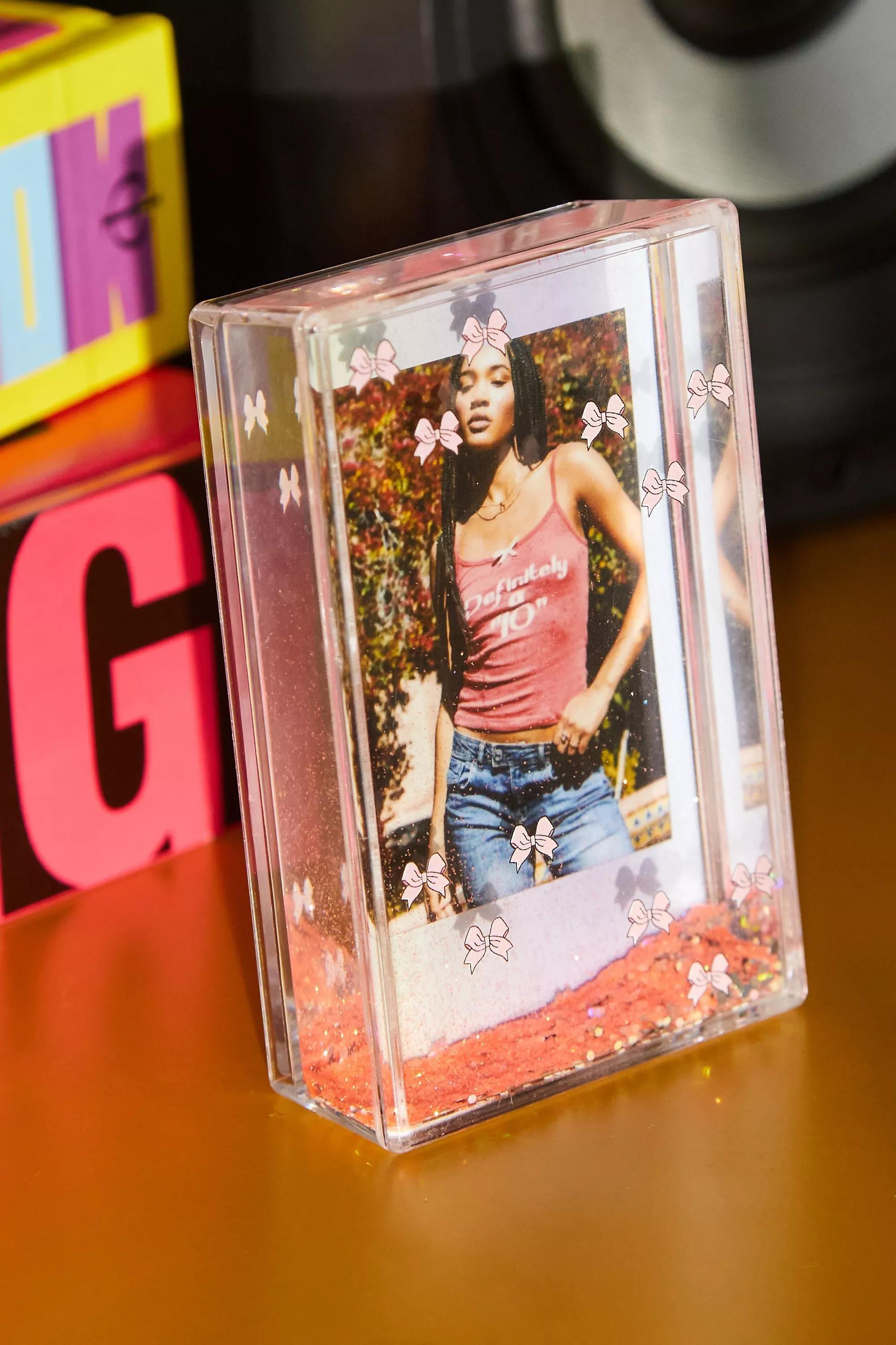 Pink Mini Instax Bow Glitter Picture Frame, PINK, large image number 2