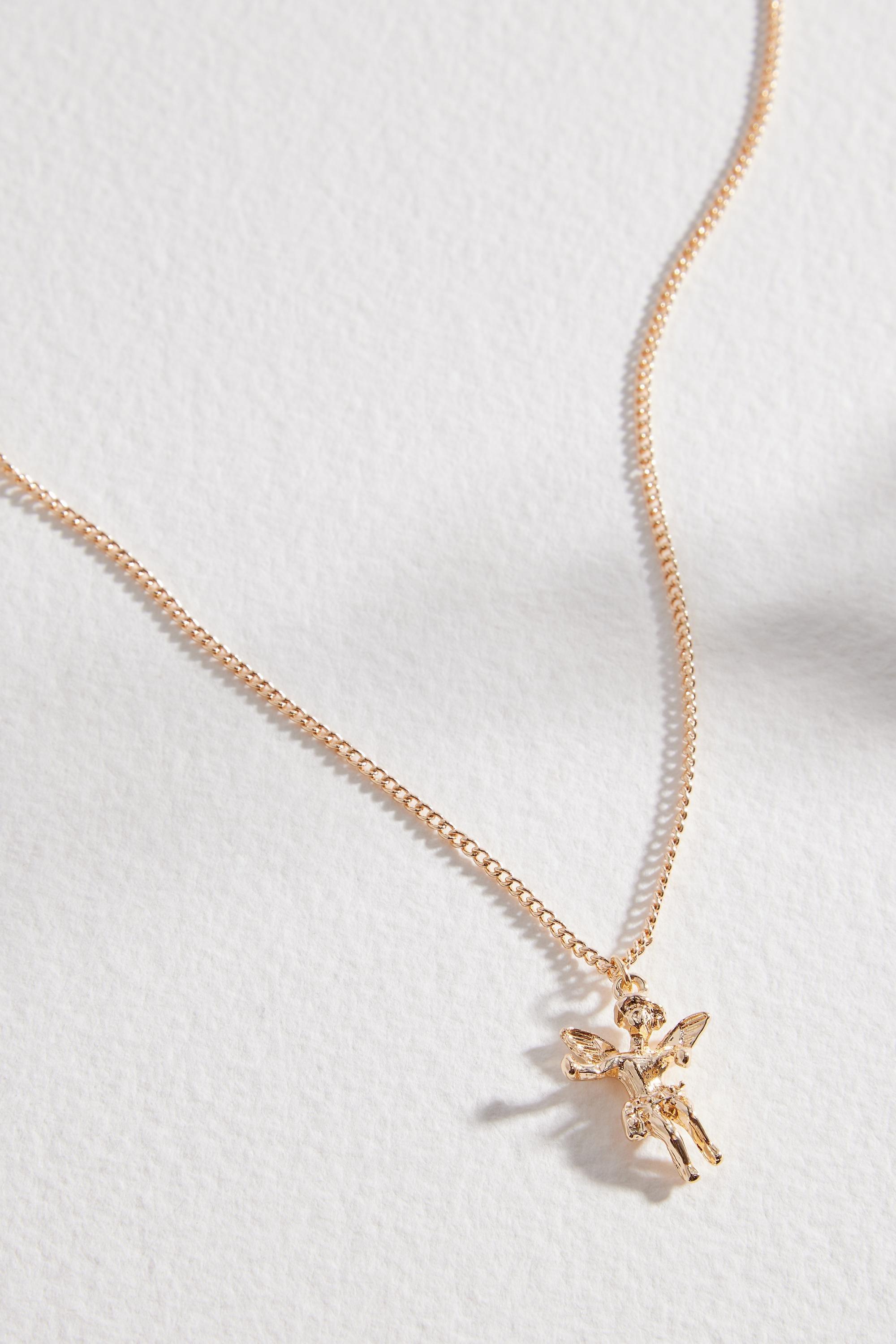 Gold Silence + Noise Cherub Pendant Necklace, GOLD, large image number 2