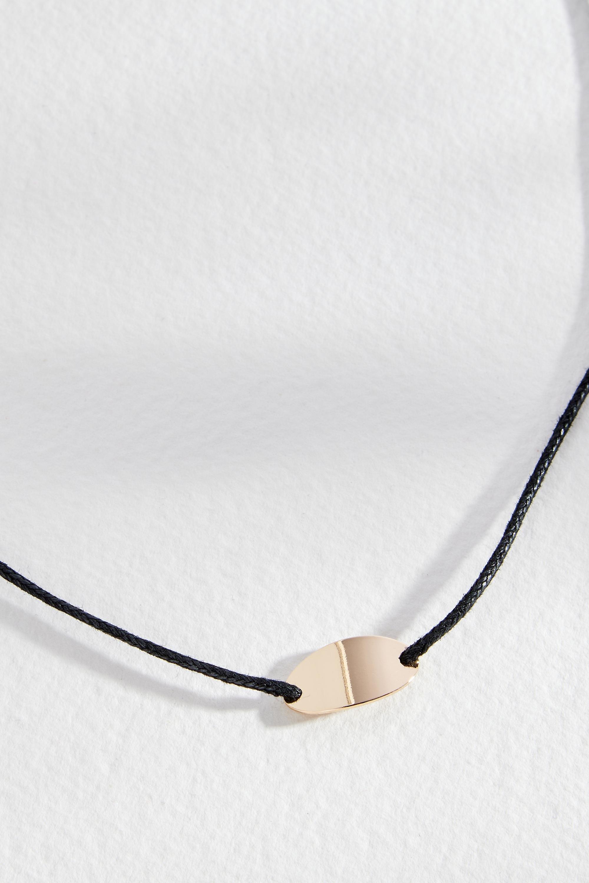 Black Silence + Noise Shoelace Cord Chocker, BLK, large image number 1