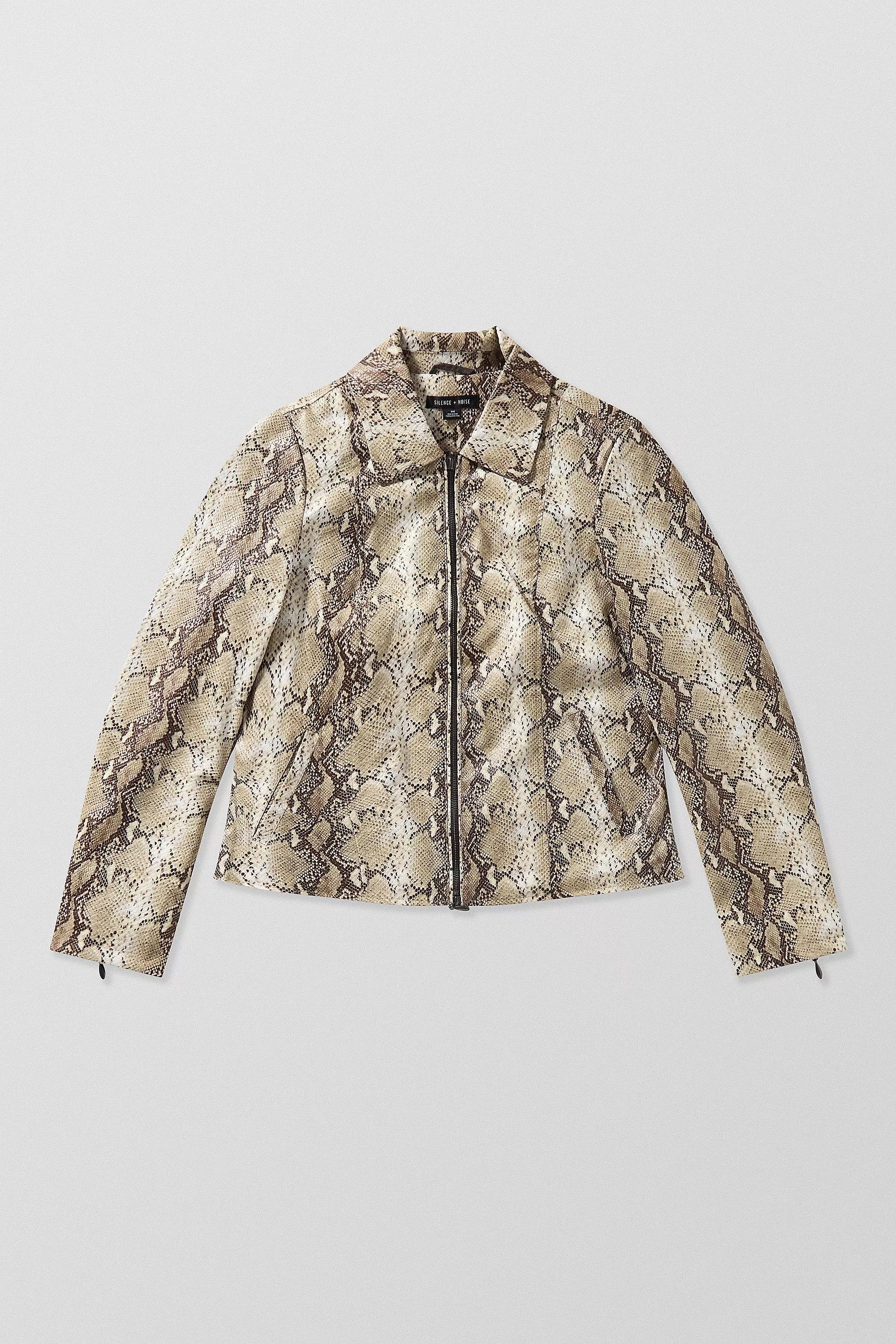 Multicolour Silence + Noise Snake Print Jacket, , large image number 4