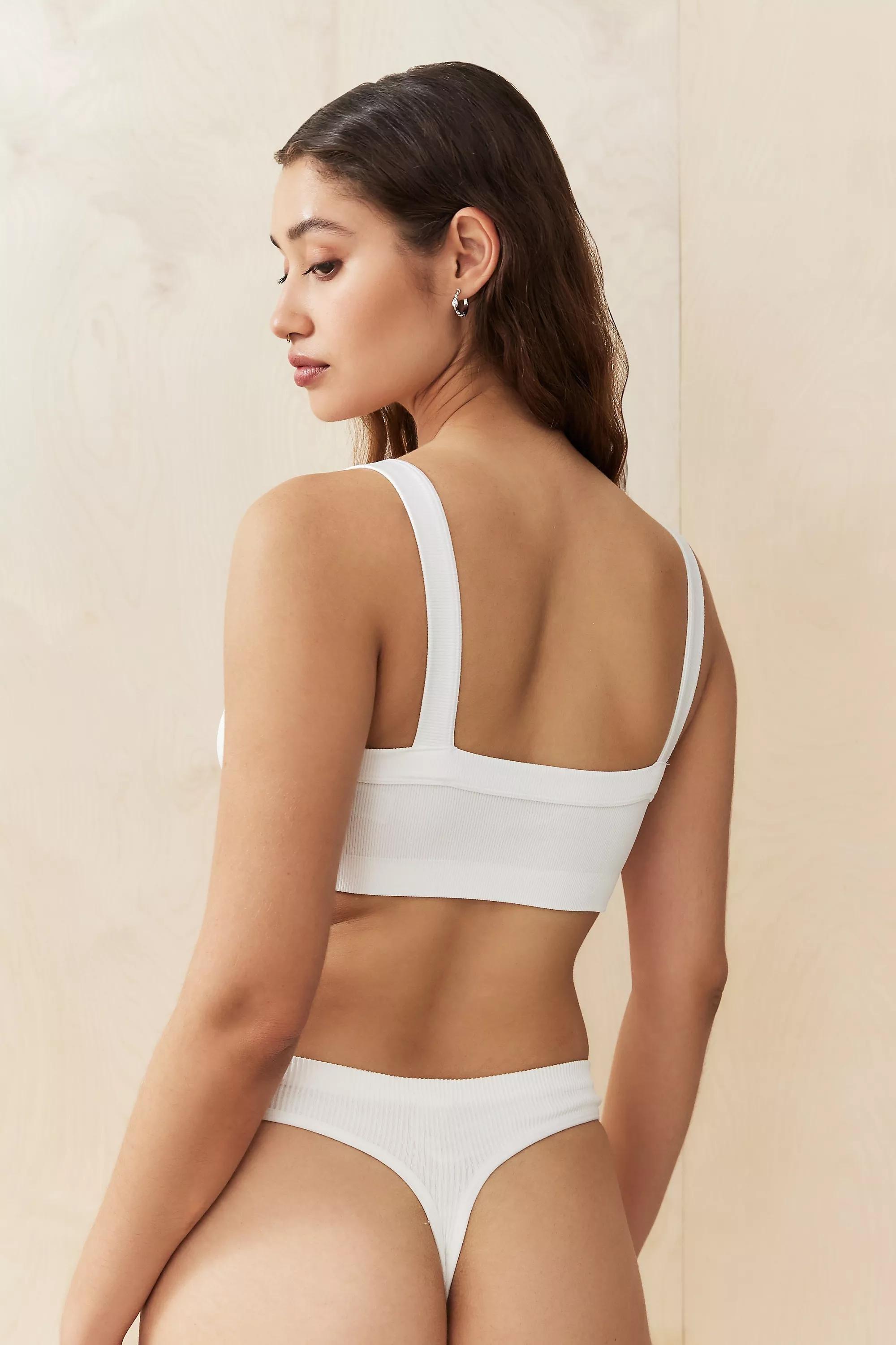 White Out From Under Seamless Ribbed Bralette, , large image number 3