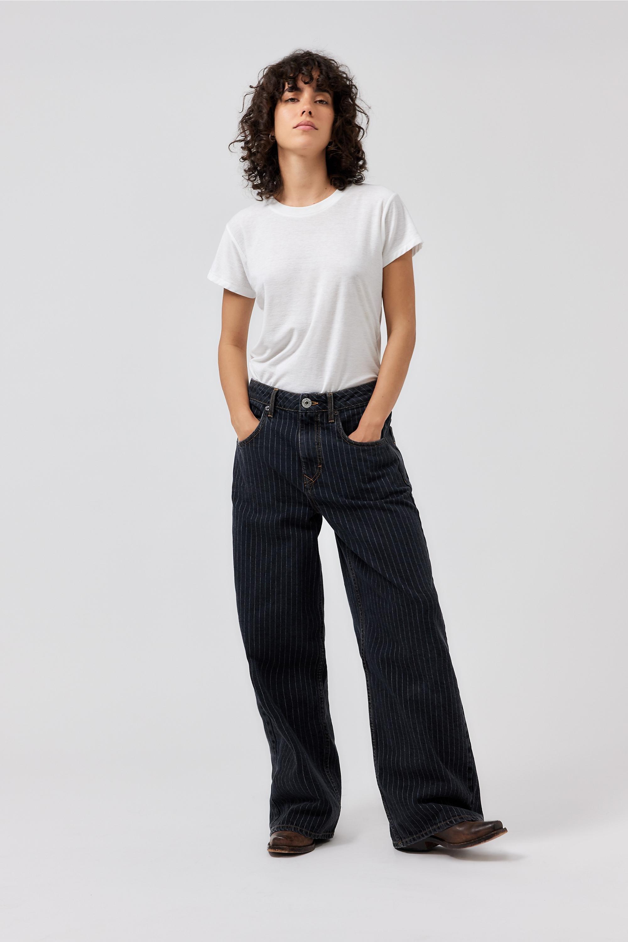 Black Bdg Jaya Stripe Black Jeans, , large image number 1